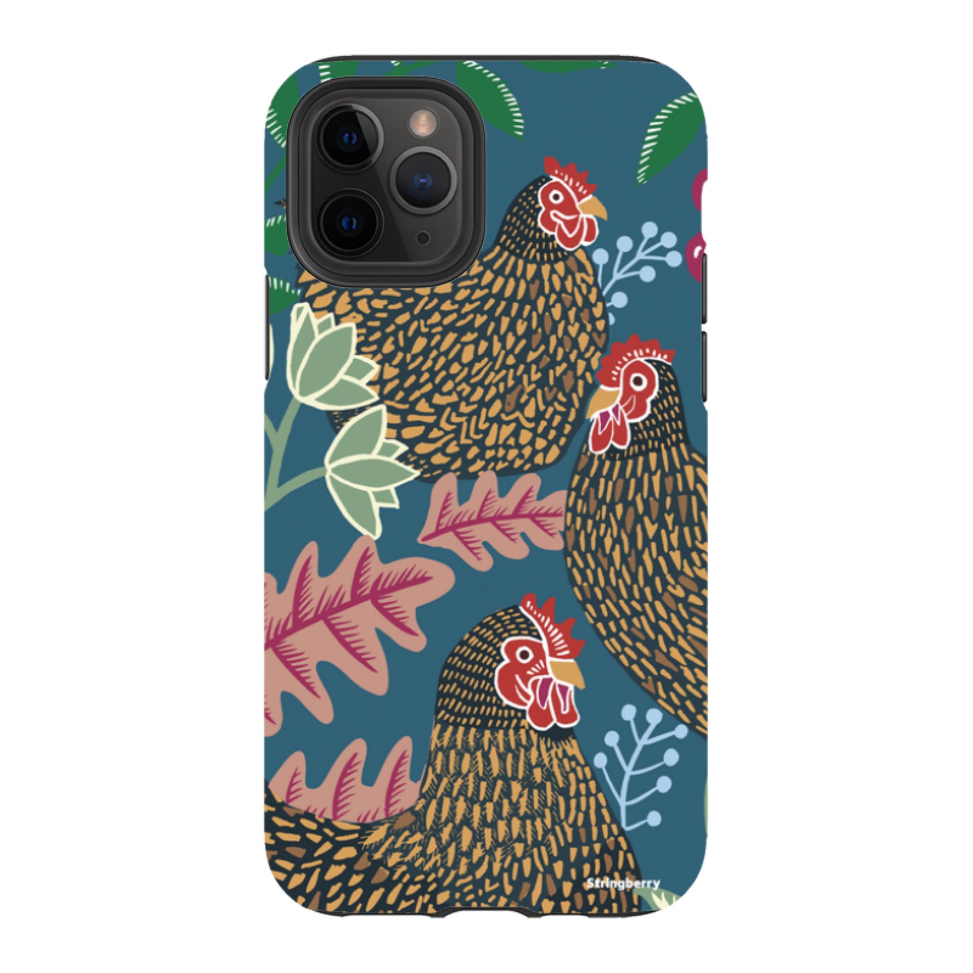 iPhone Tough Case - Three French Hens By Kate Heiss
