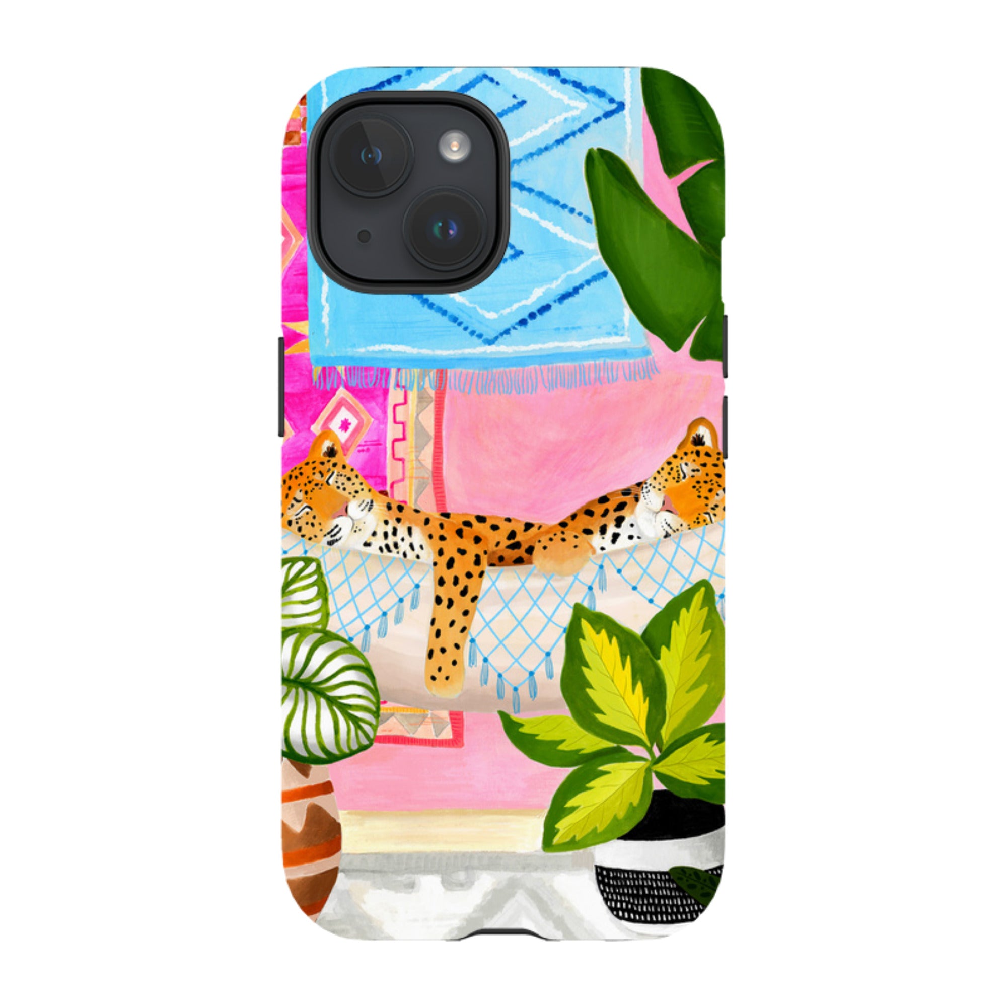 iPhone MagSafe Tough Case - Leopards in Hammock By Bex Parkin