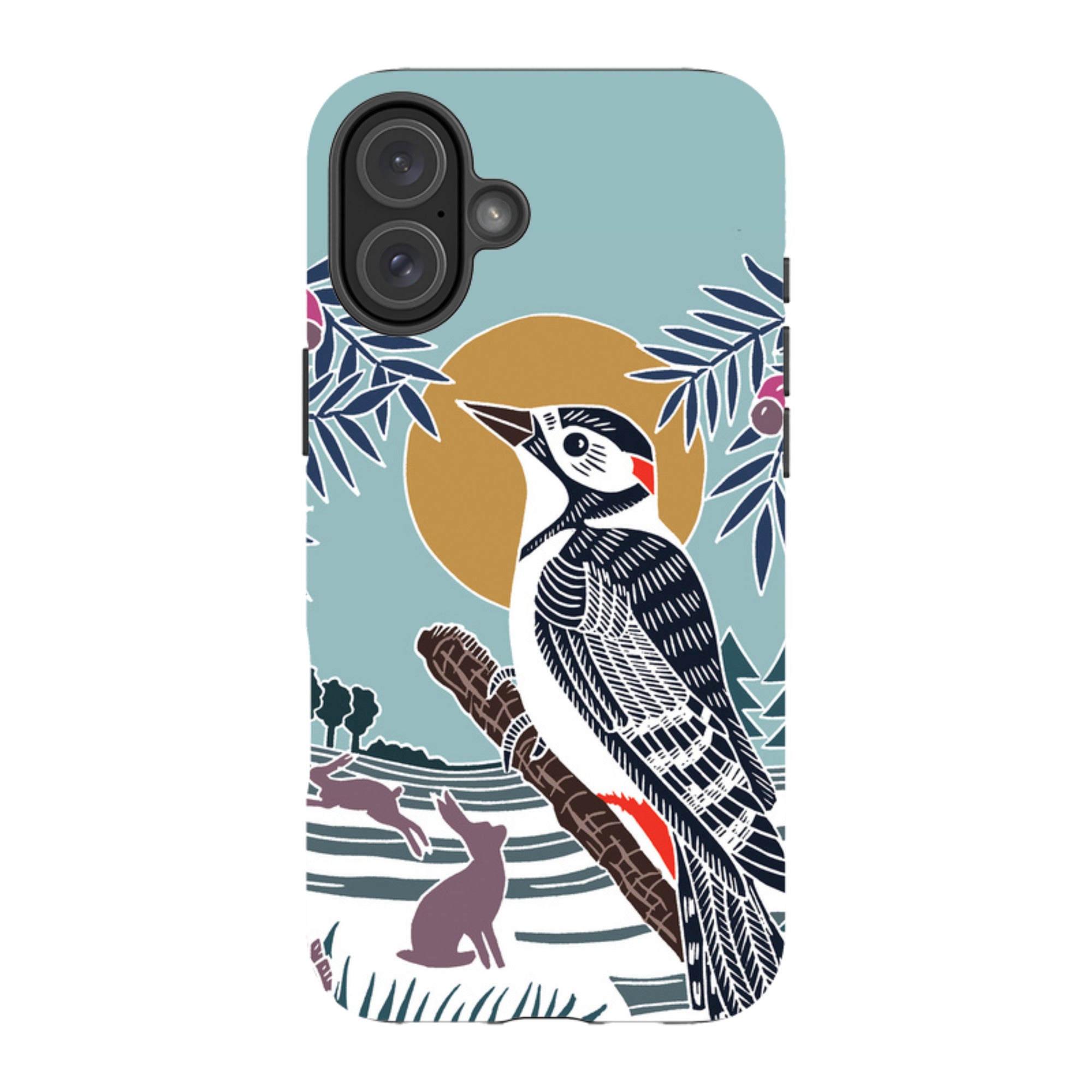 iPhone Tough Case - Woodpecker Brown By Kate Heiss