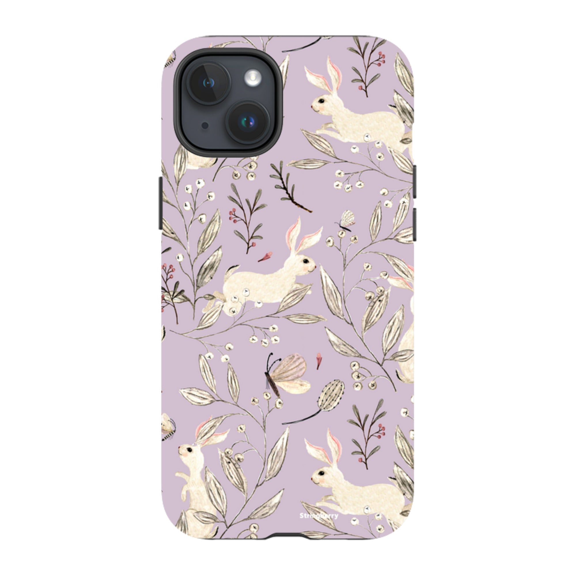 iPhone Tough Case - Bunnies Mauve By Katherine Quinn