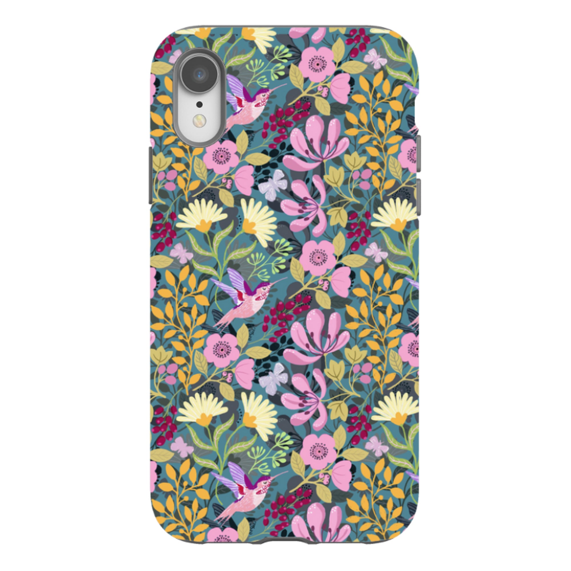 iPhone Tough Case - Hummingbird Pattern By Bex Parkin