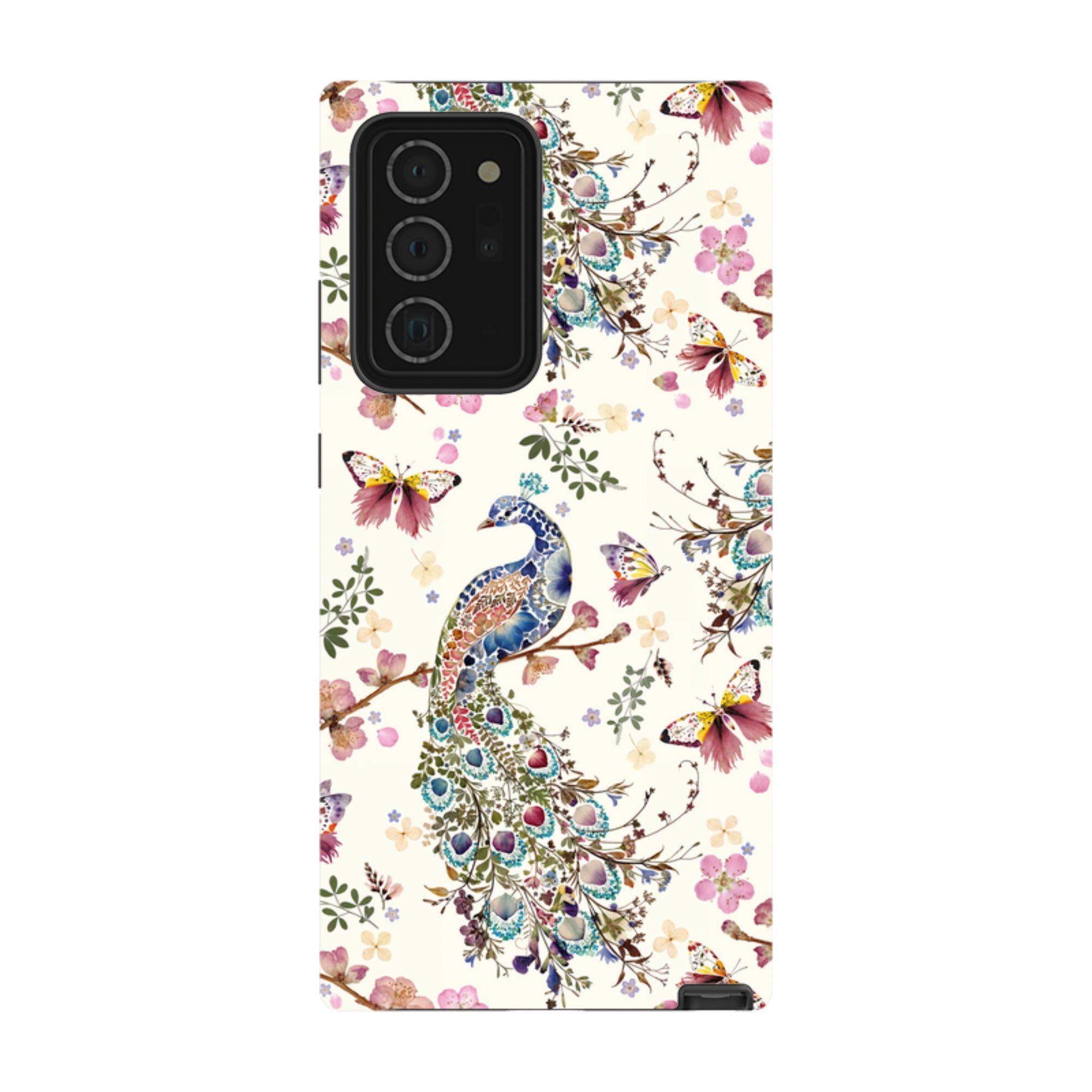 Samsung Tough Case - Peacock and Cherry Blossoms By Helen Ahpornsiri