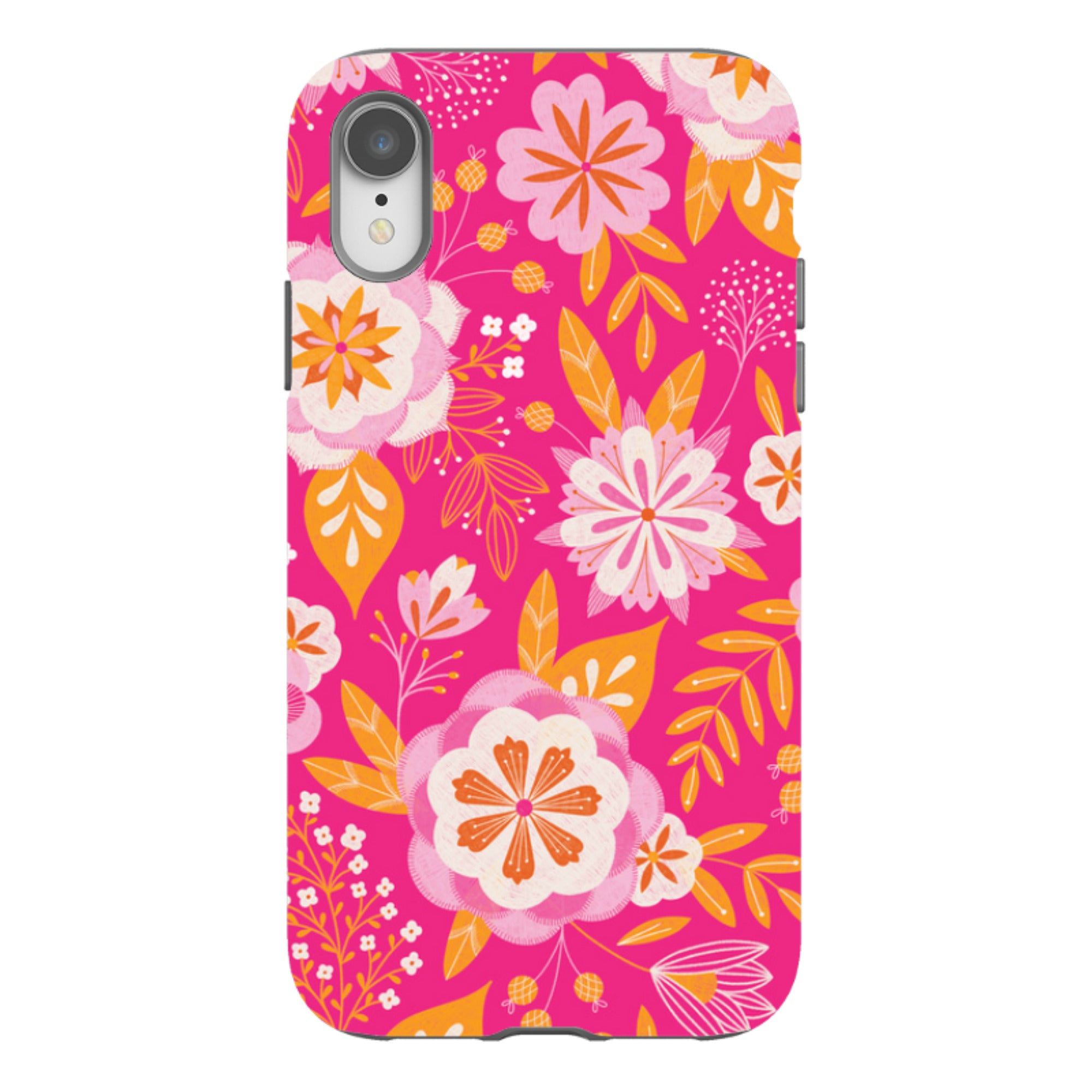 iPhone Tough Case - Big Bold Blooms Pink By Jenny Zemanek