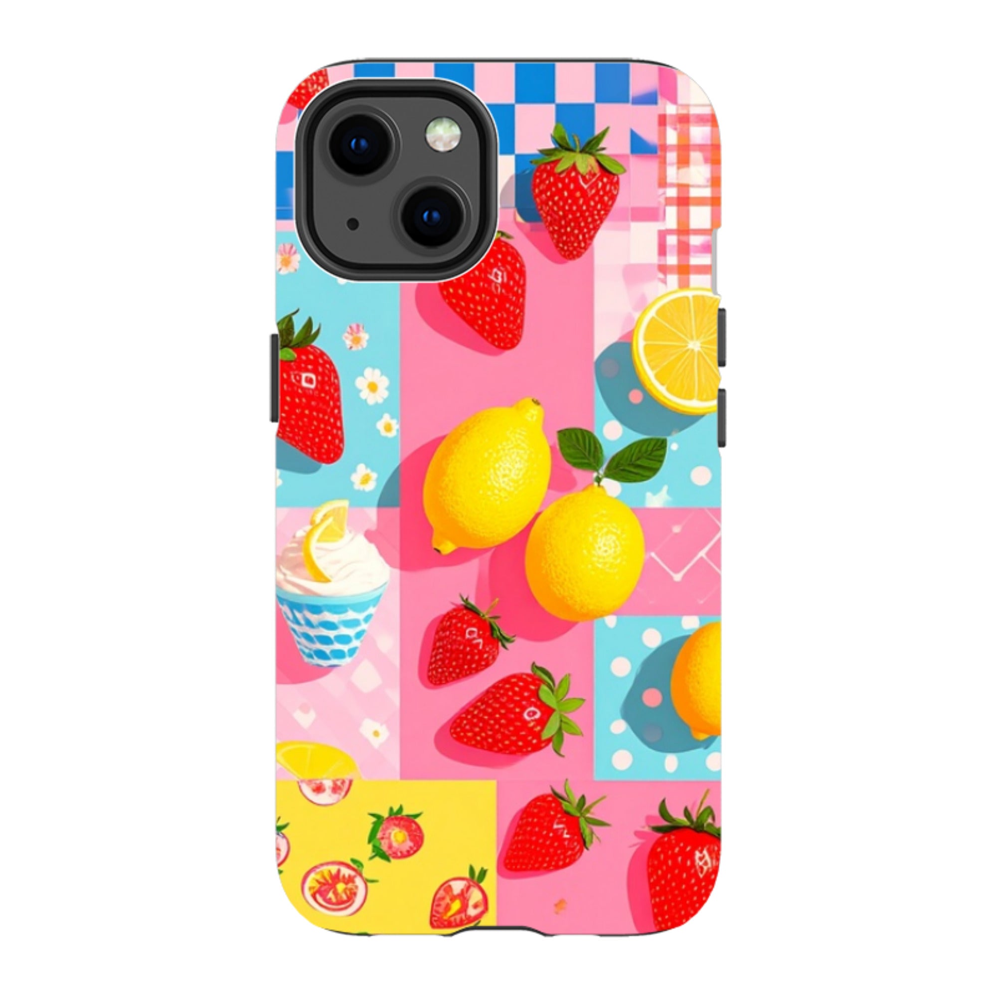 iPhone Tough Case - Lemon Strawberry Ice Cream