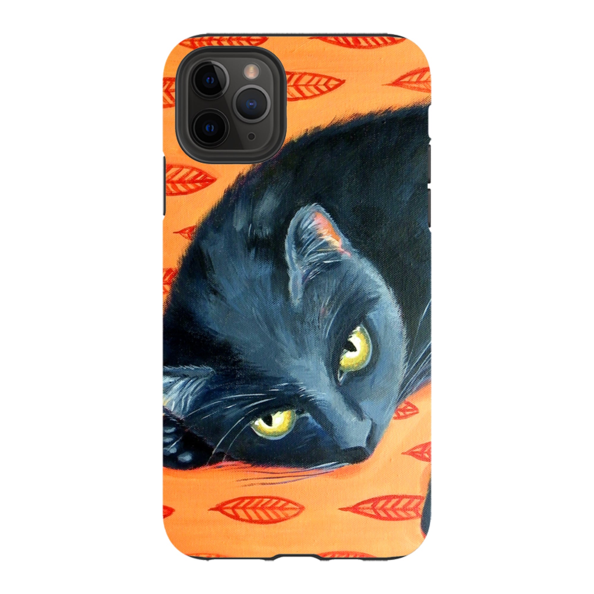 iPhone Tough Case - Black Cat By Mary Stubberfield