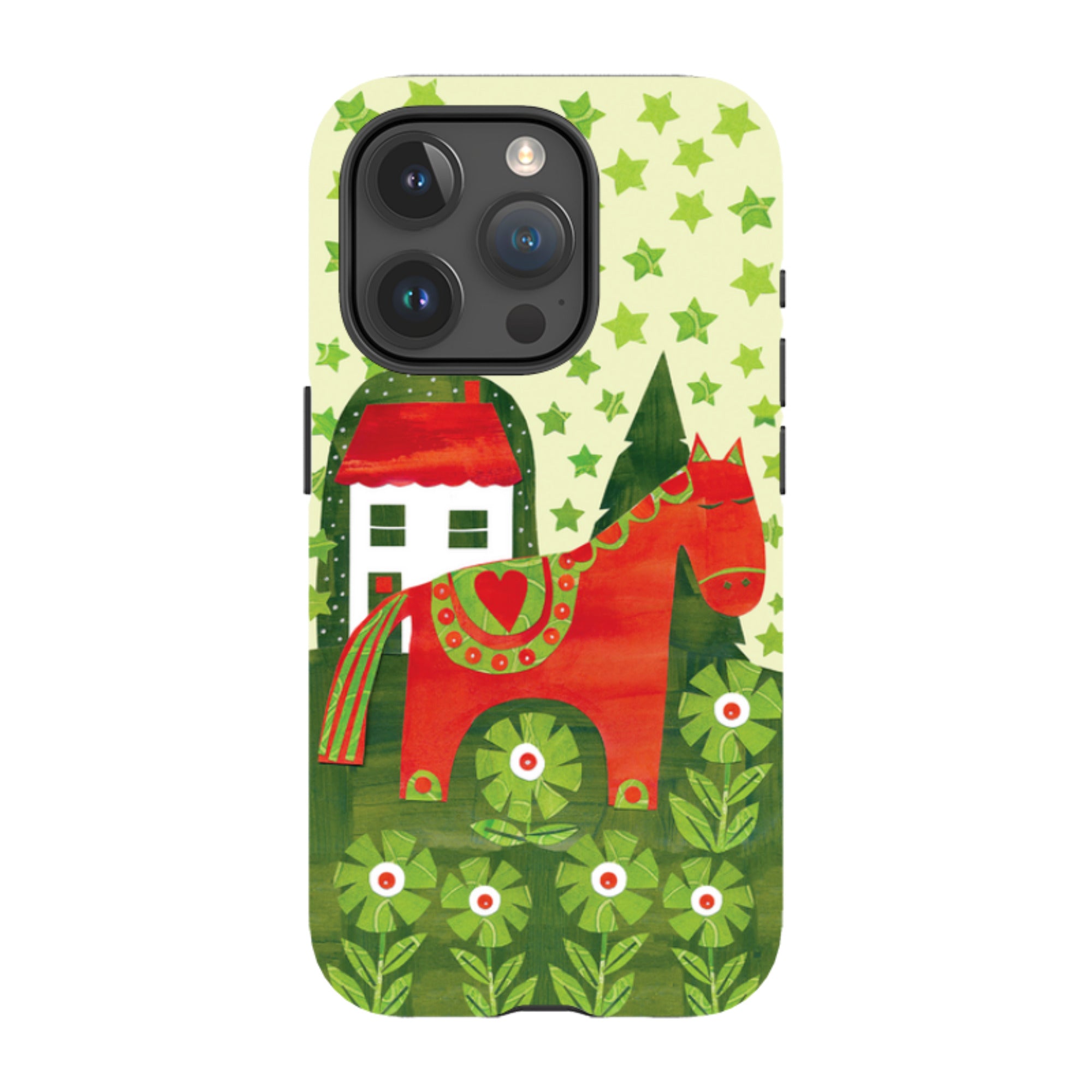iPhone Tough Case - Red Dala Horse By Tracey English