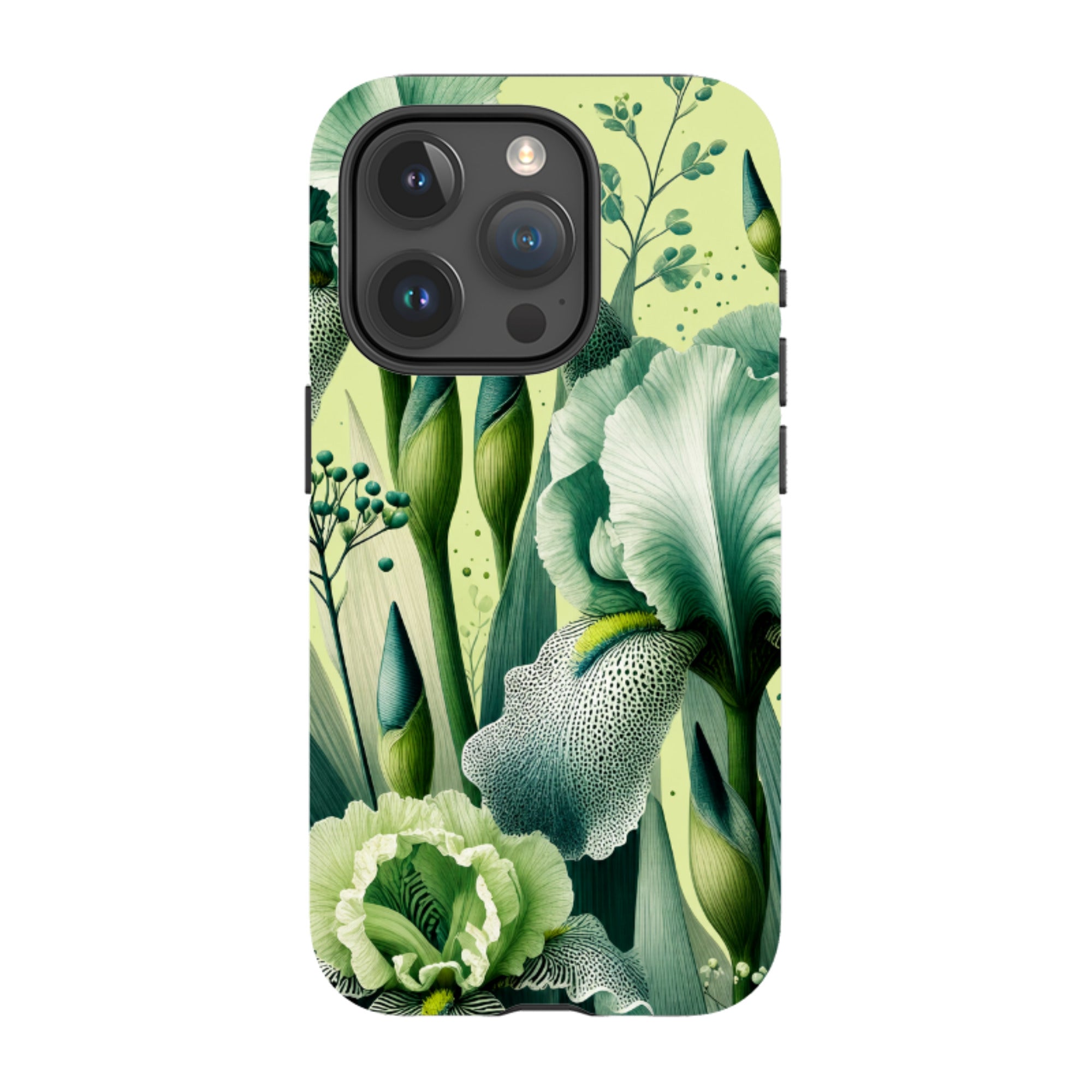 iPhone MagSafe Tough Case - Sage Green Iris Floral