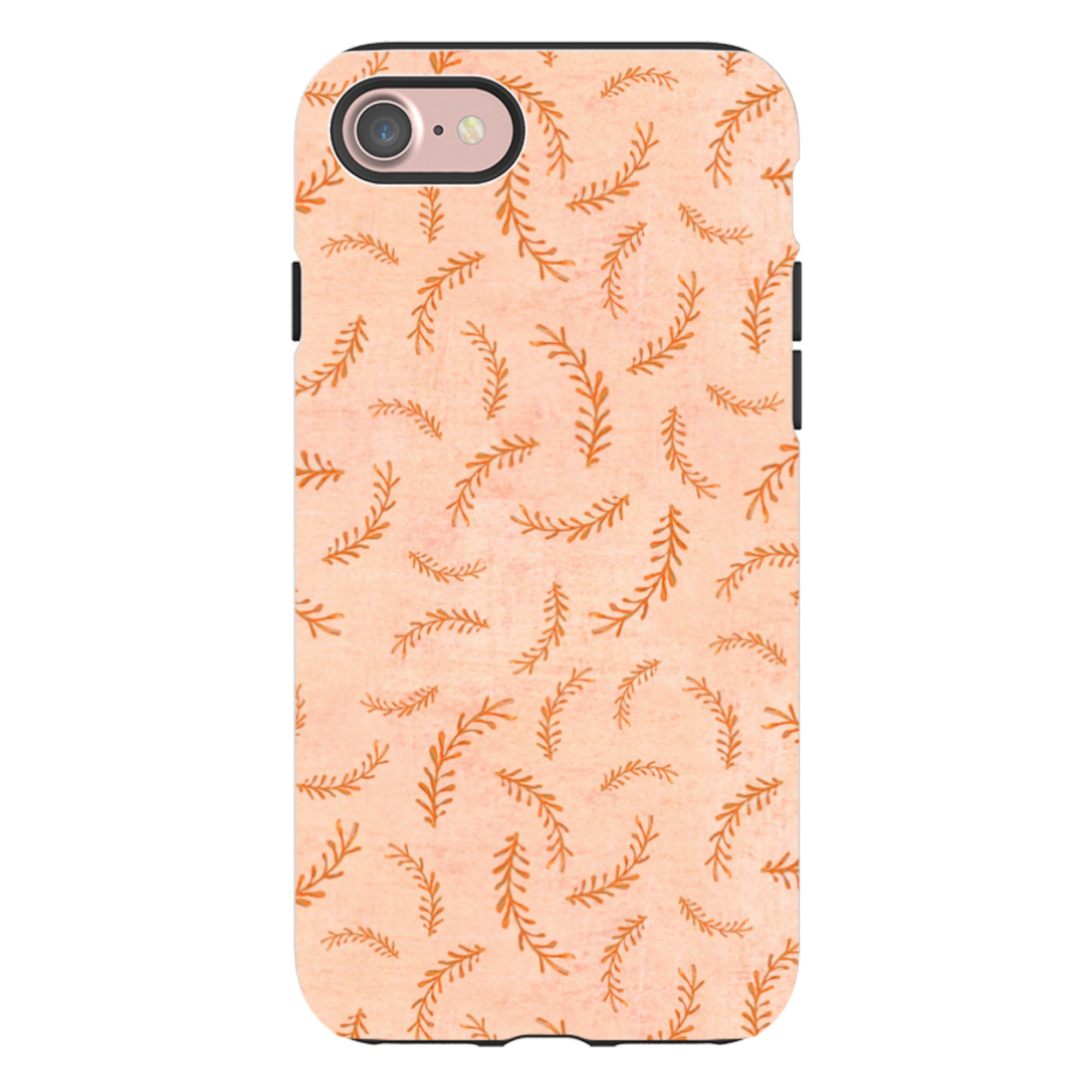 iPhone Tough Case - Feathers Pink By Katherine Quinn