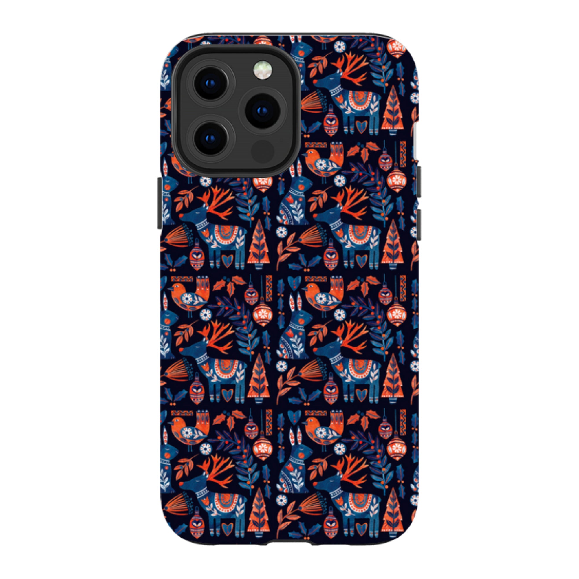iPhone Tough Case - Scandi Animals Dark By Tracey English