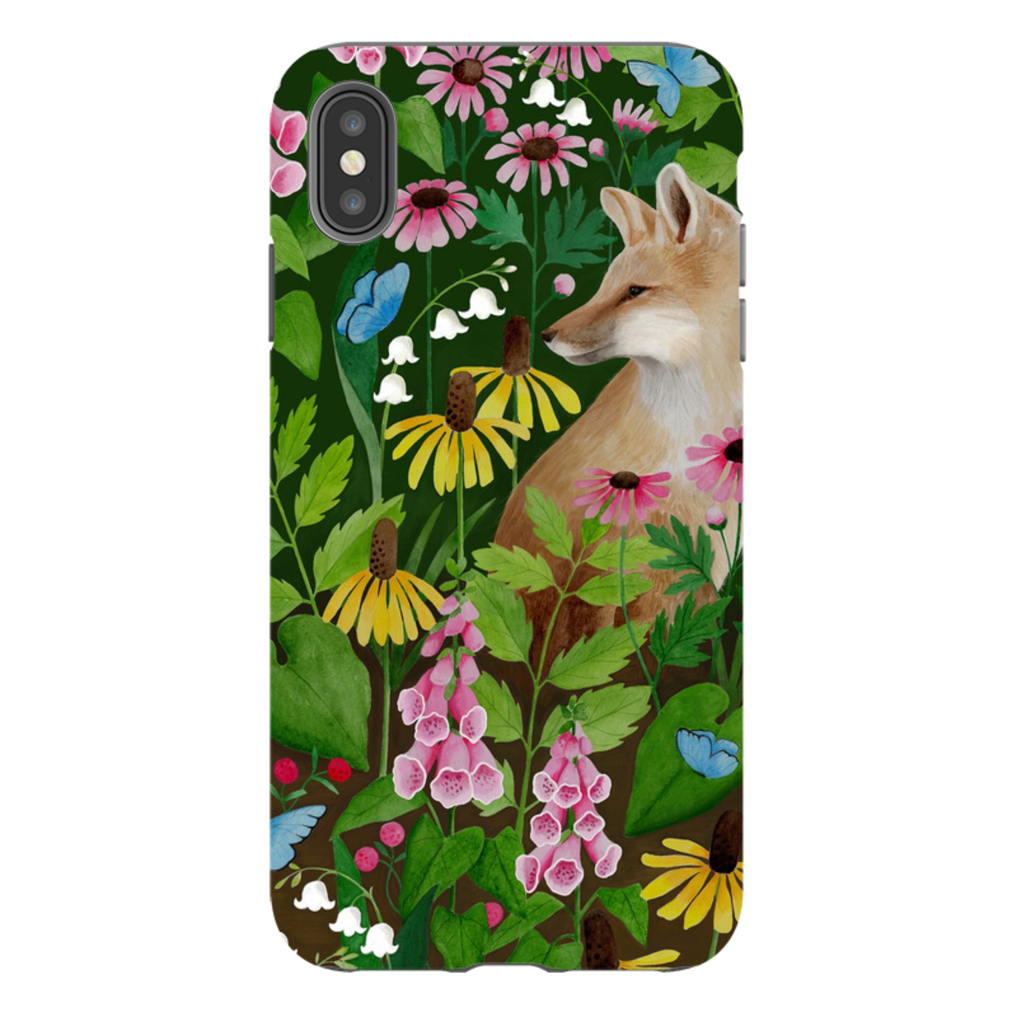 iPhone Tough Case - Fox And Foxgloves By Bex Parkin