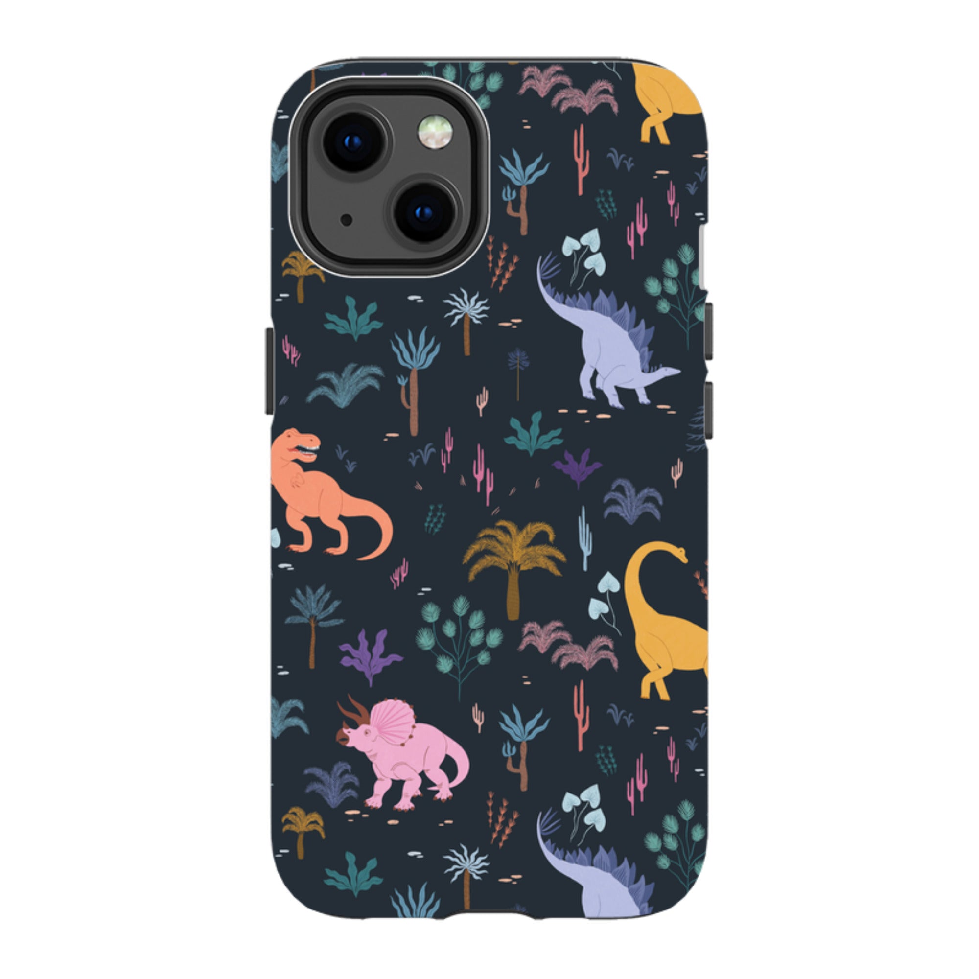 iPhone MagSafe Tough Case - Dinosaur Pattern Dark By Meghann Rader