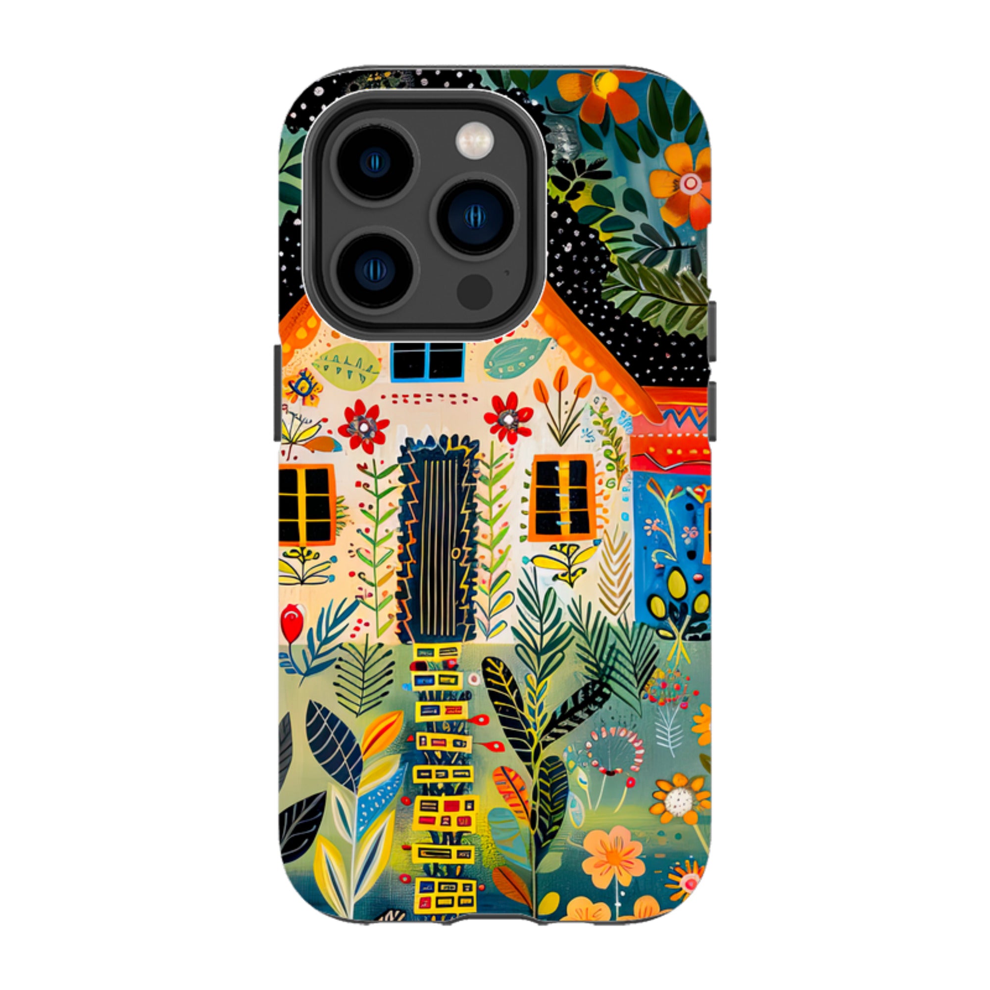 iPhone Case - Folk Art House II