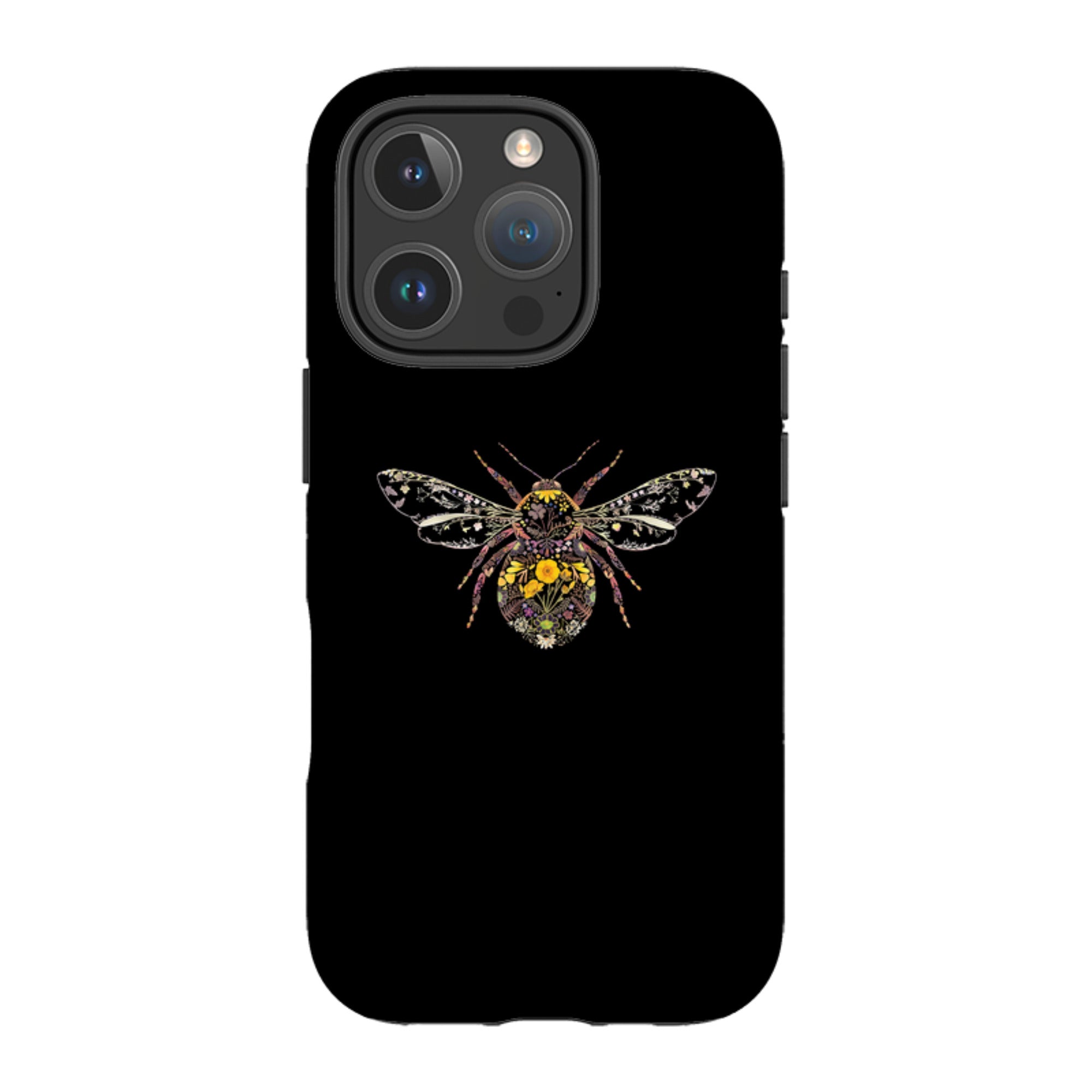 iPhone MagSafe Tough Case -  Floral Bumble Bee By Helen Ahpornsiri