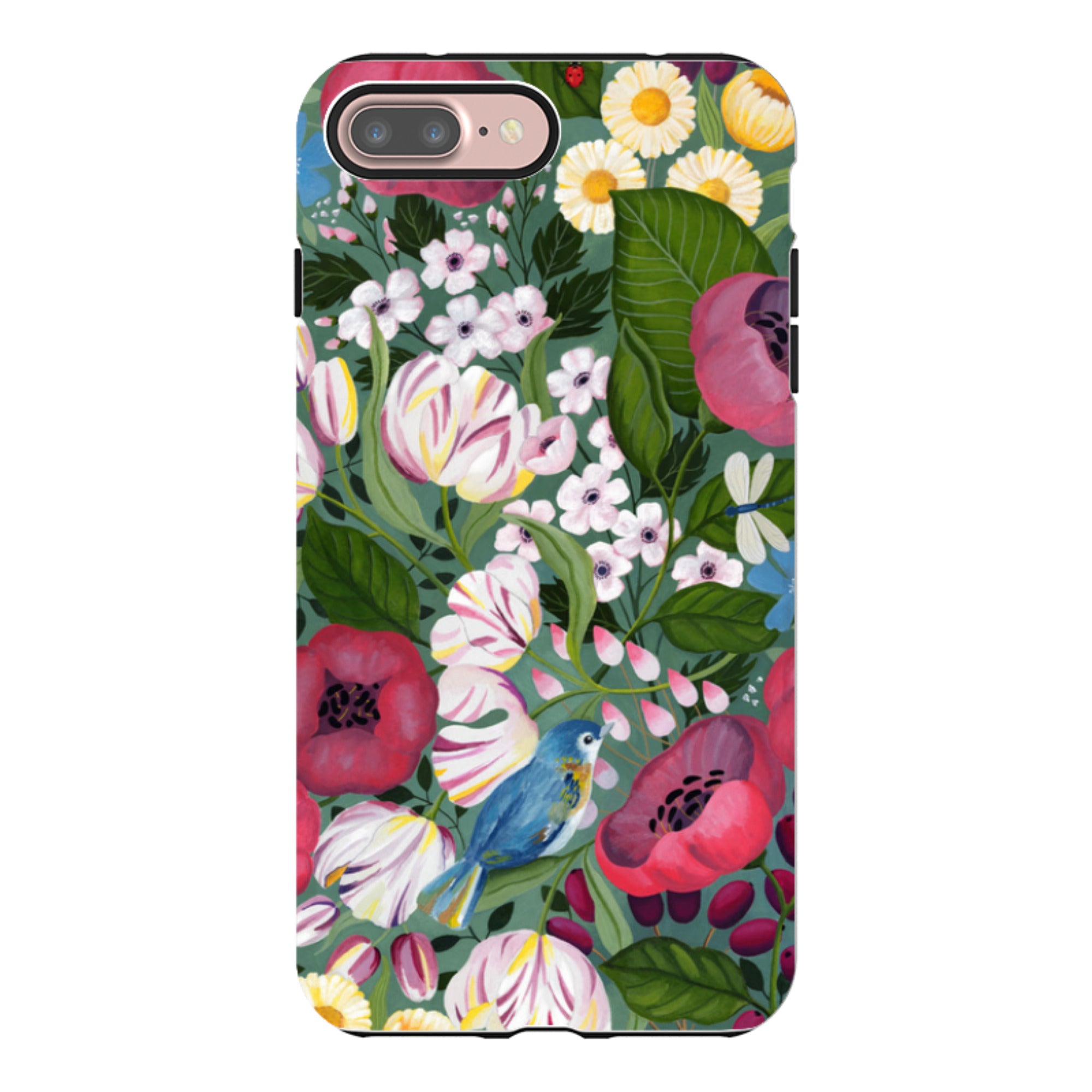 iPhone Tough Case - Bluebird Flowers By Bex Parkin