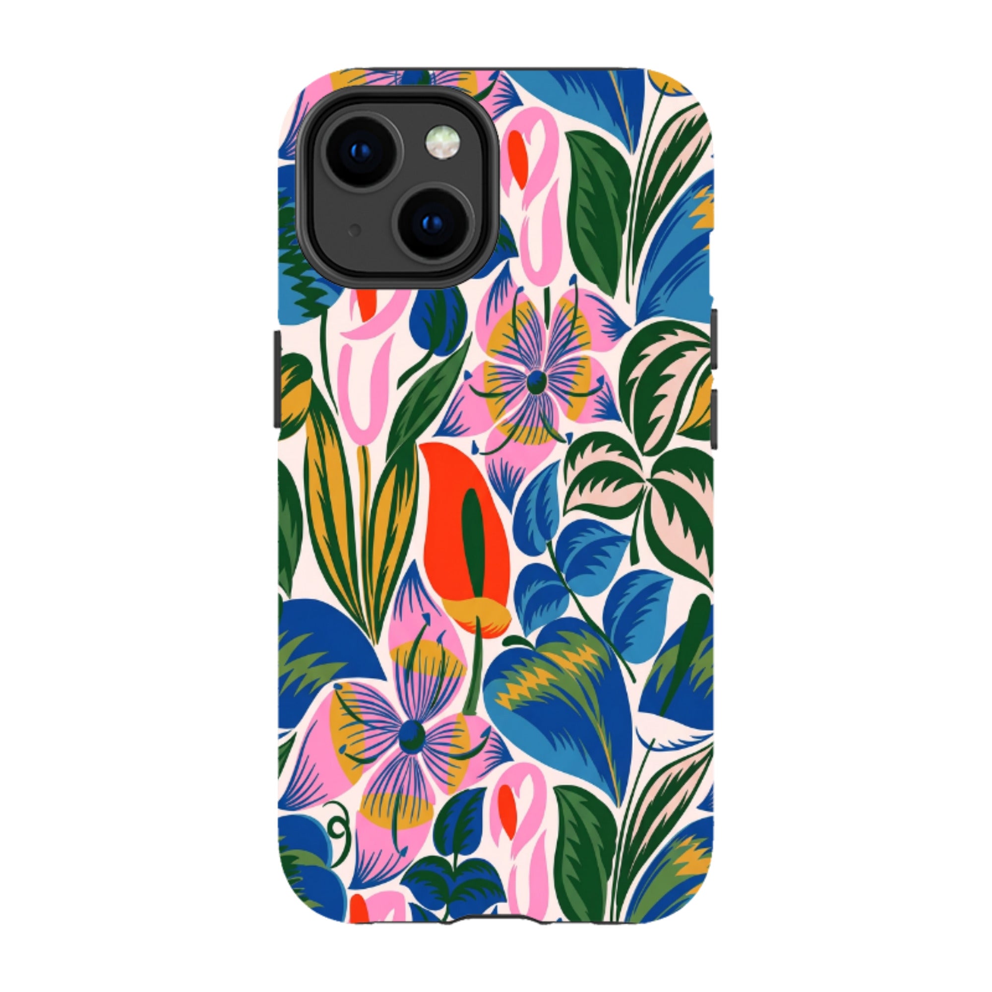 iPhone Tough Case - Retro Tropical Floral