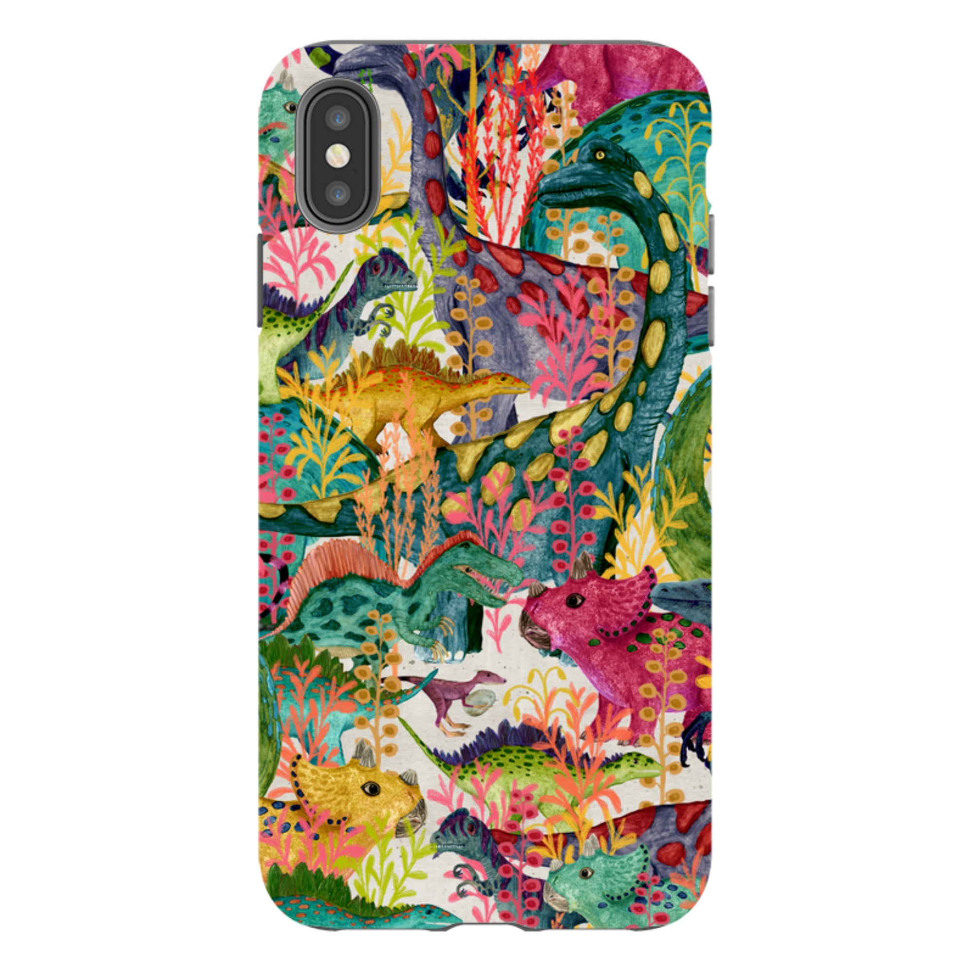 iPhone Tough Case - Dinosaur Jamboree By Katherine Quinn