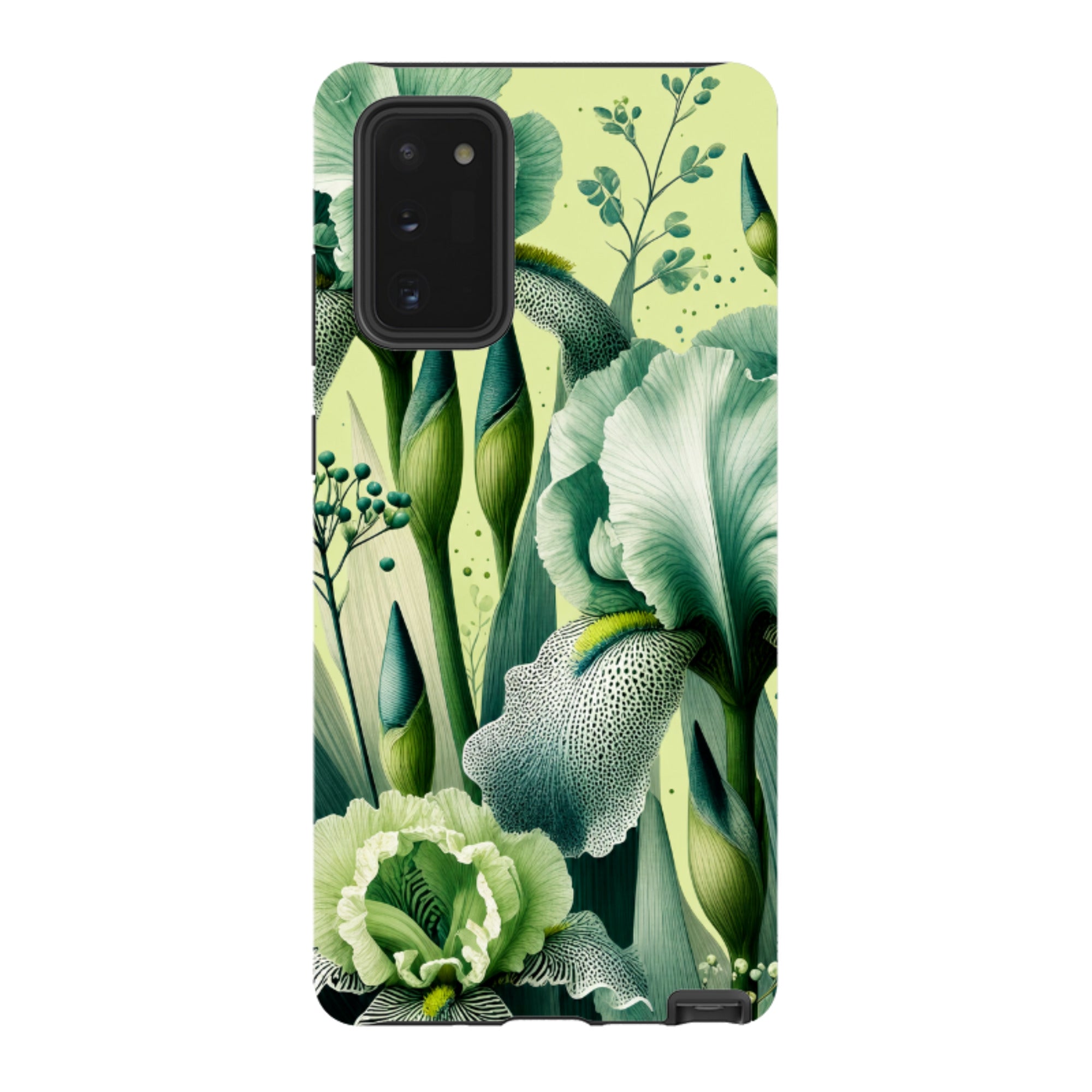 Samsung Tough Case - Sage Green Iris Floral