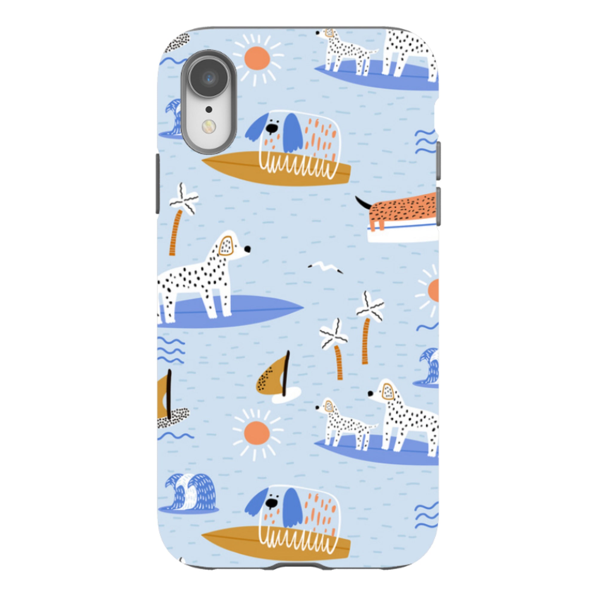 iPhone Tough Case - Surfing Dogs