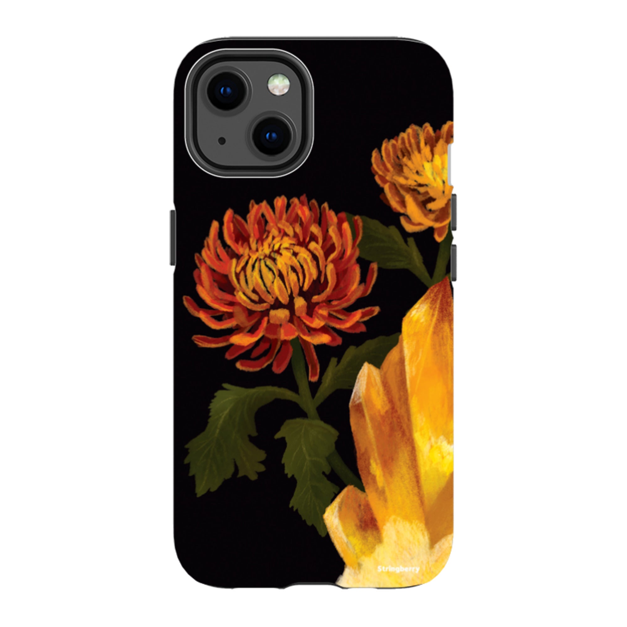 iPhone Tough Case - Chrysanthemum Citrine By Anna Stead