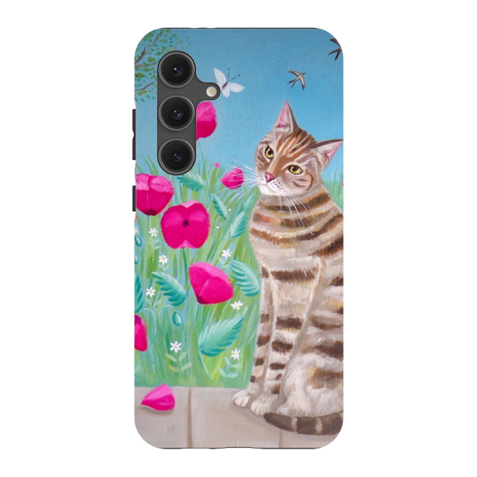Samsung Tough Case - Cat Floral By Mary Stubberfield