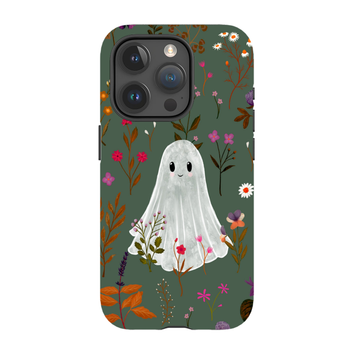 iPhone Tough Case - Ghost in the Garden - Pine Multi By Katherine Quinn