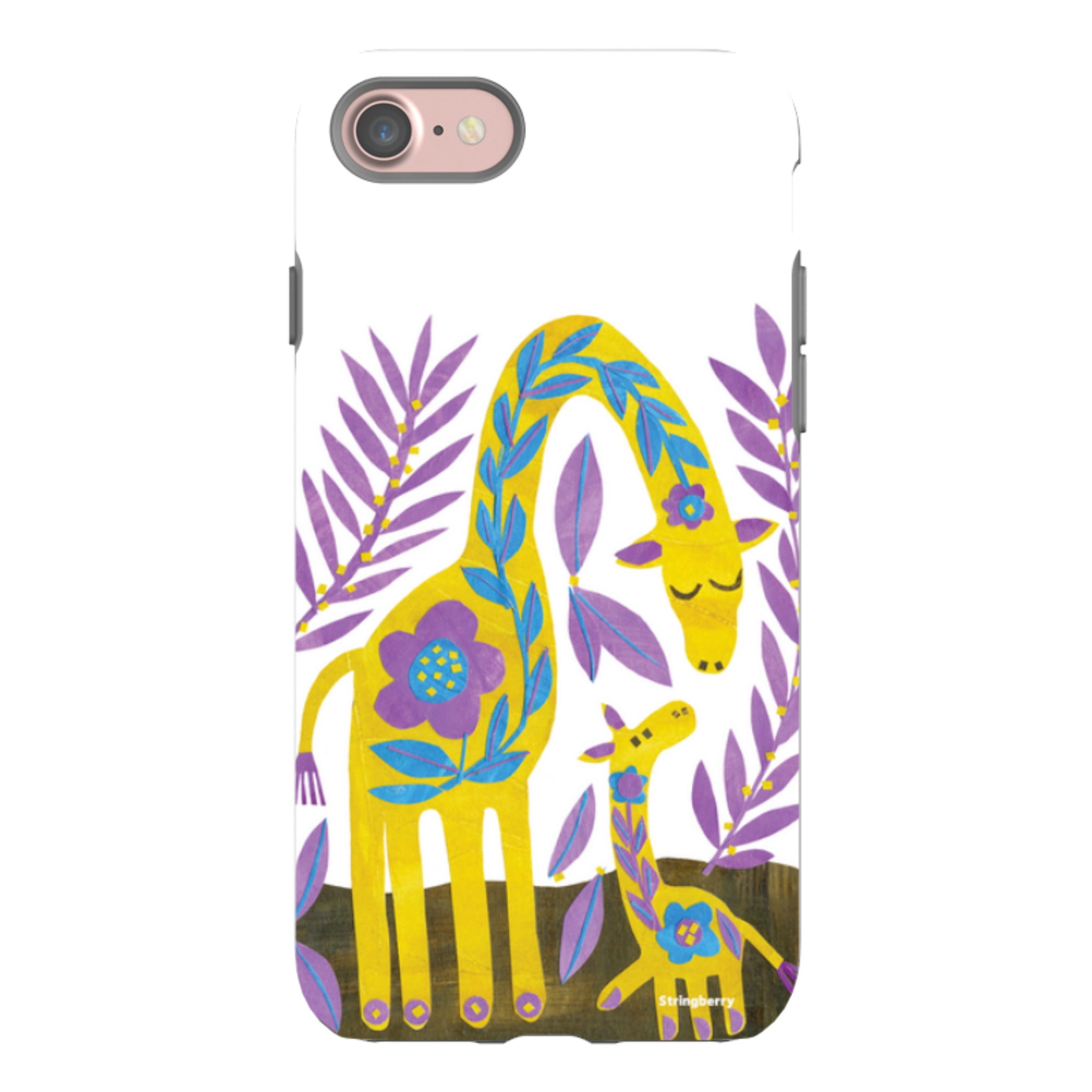 iPhone Tough Case - Folk Giraffes By Tracey English