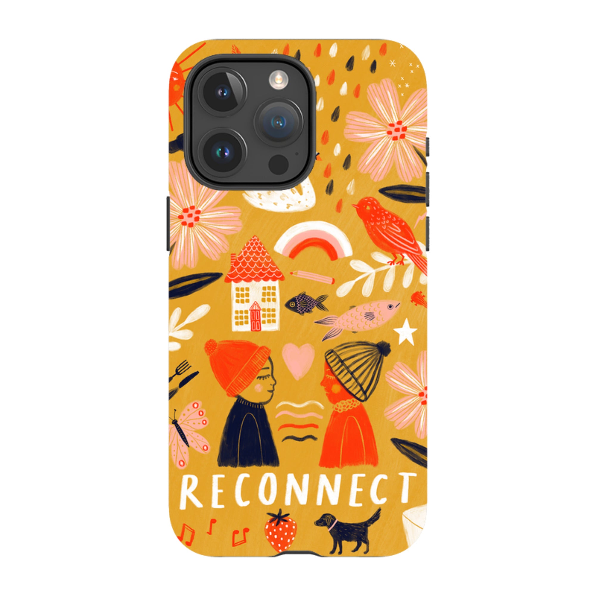 iPhone Tough Case - Reconnect Yellow By Lee Foster Wilson