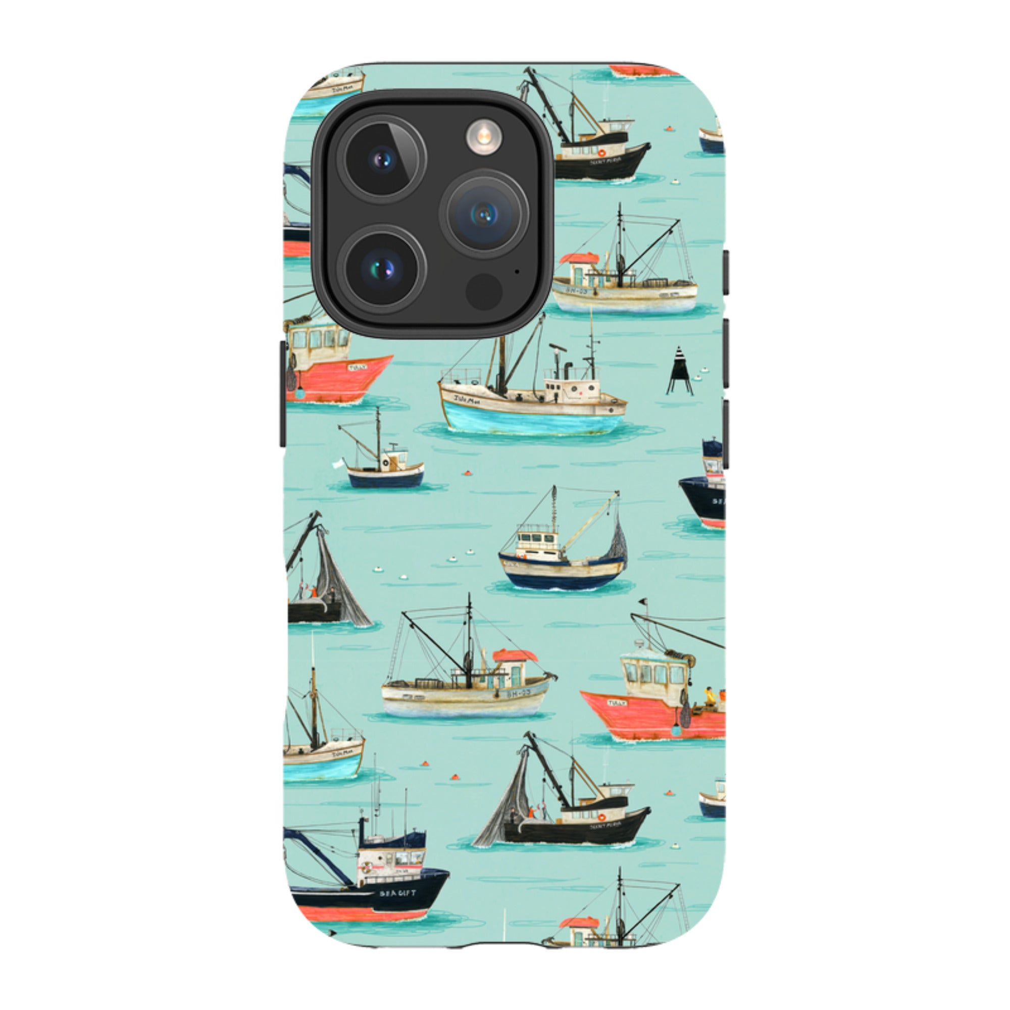 iPhone Tough Case - Fishing Boats By Katherine Quinn