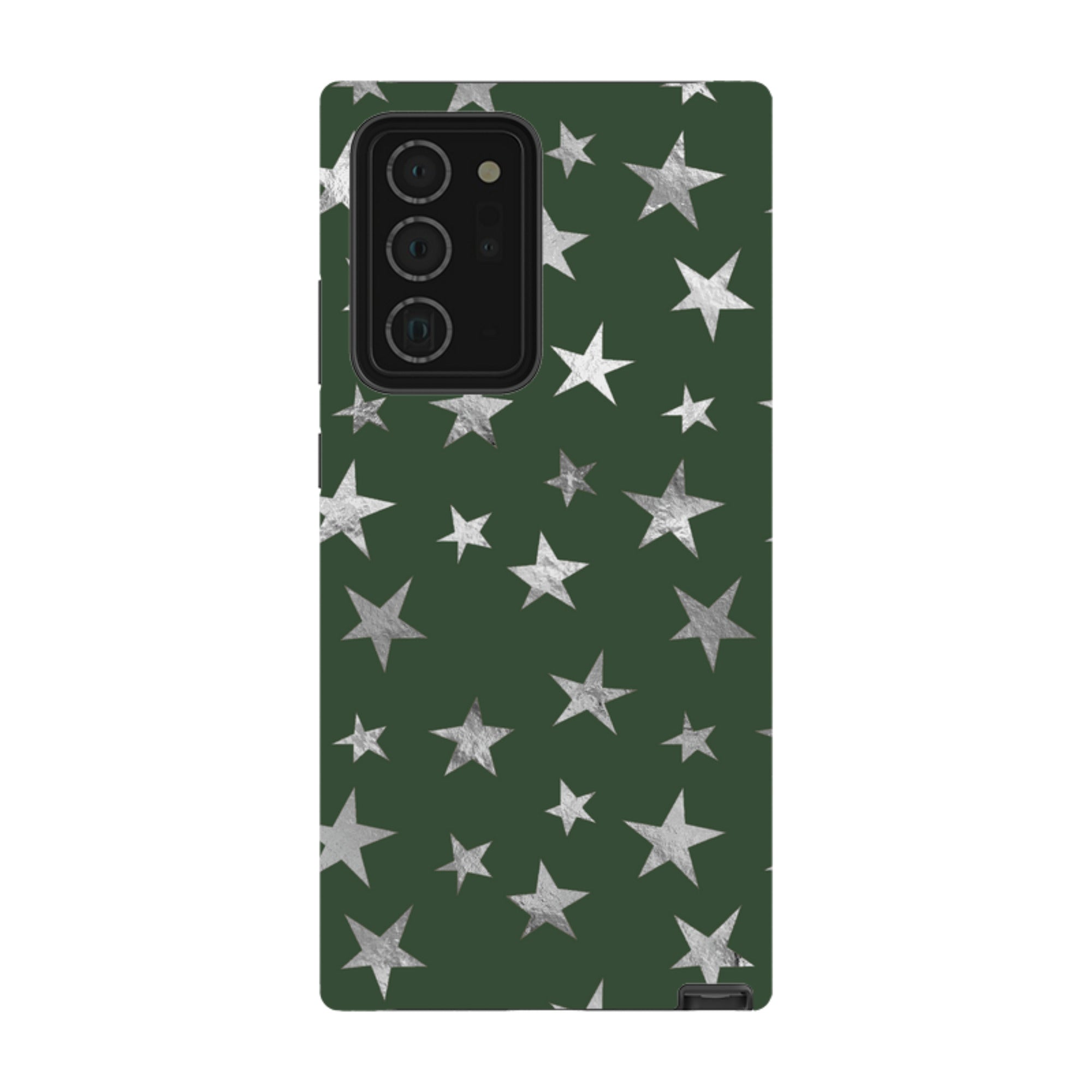 Samsung Tough Case - Green and Silver Stars