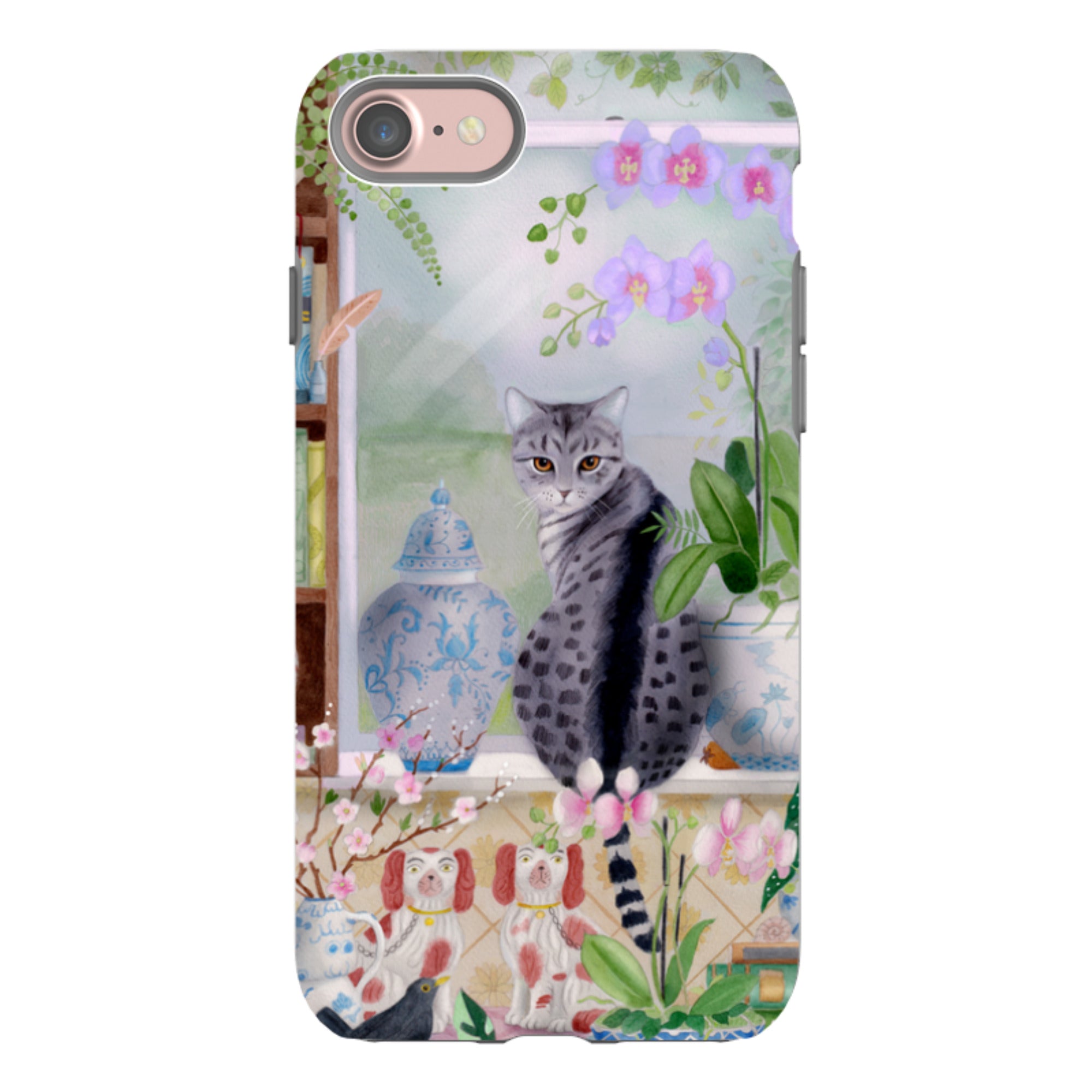 iPhone Tough Case - Cat In Window By Bex Parkin