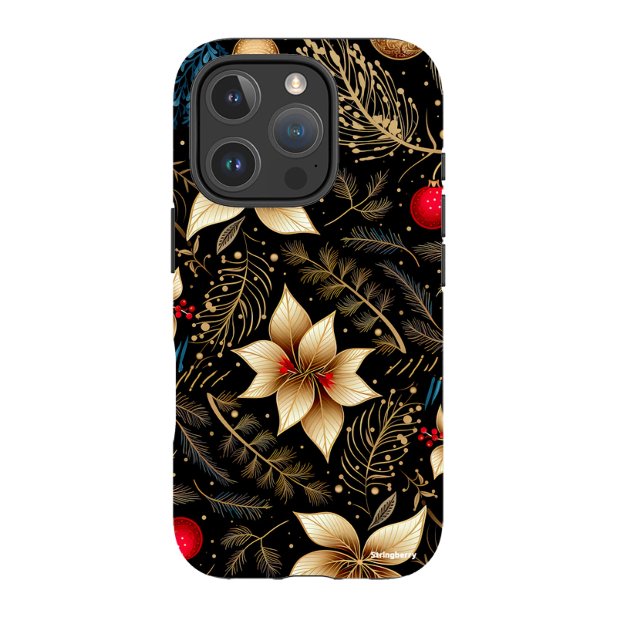 iPhone Tough Case - Golden Winter Floral