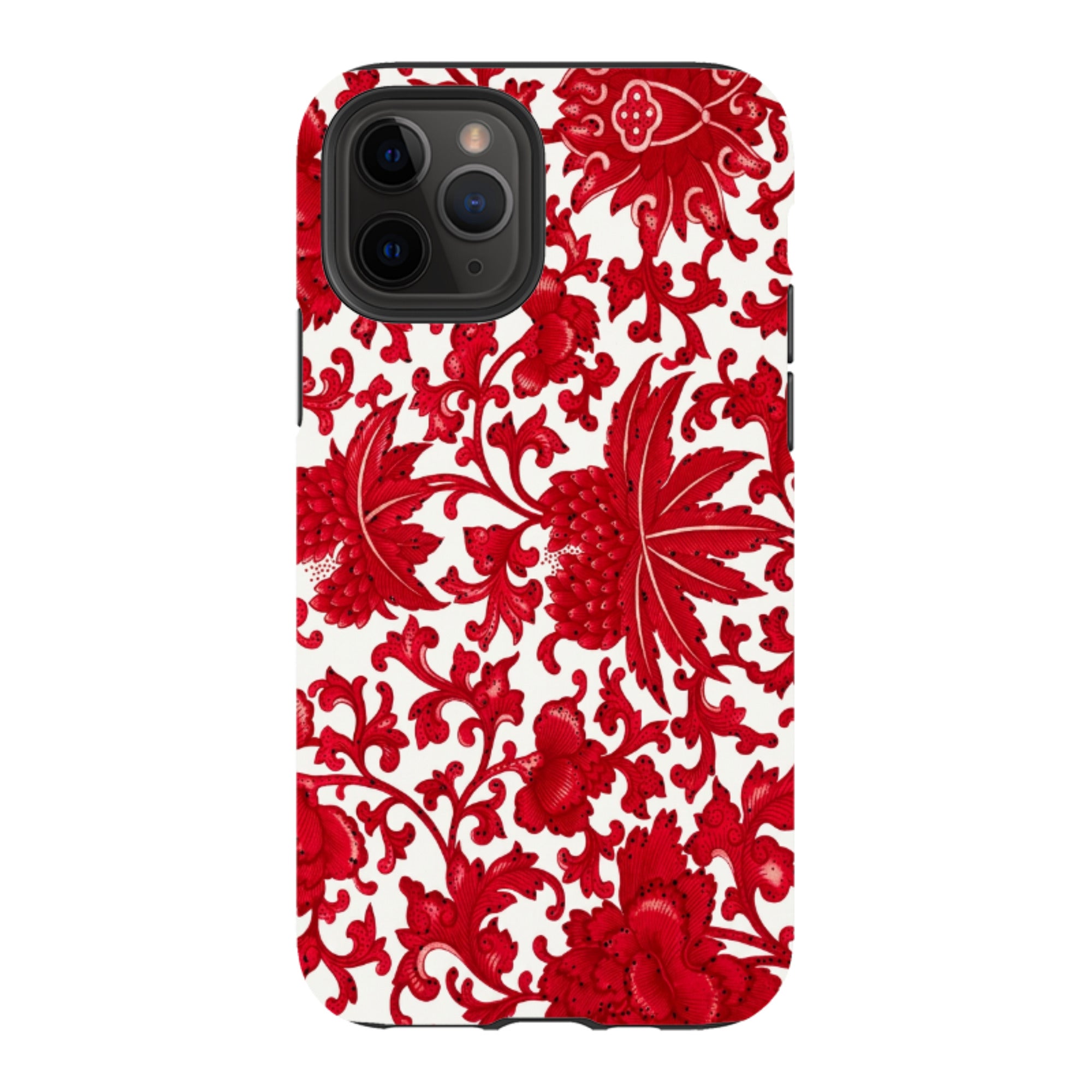 iPhone Tough Case - Red Chinoiserie Floral