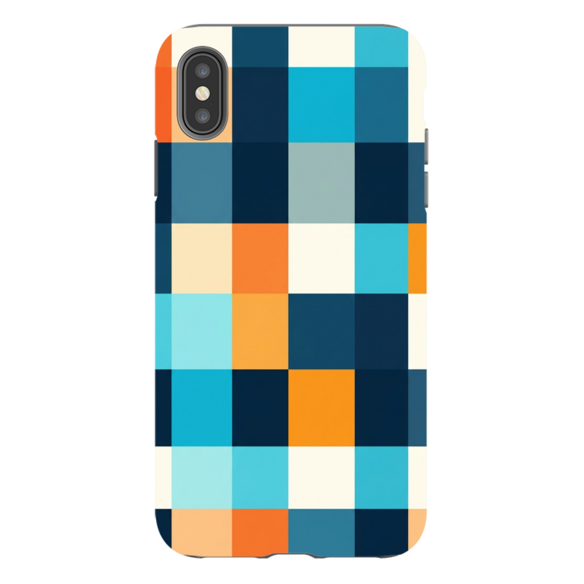 iPhone Tough Case - Navy Blue & Orange
