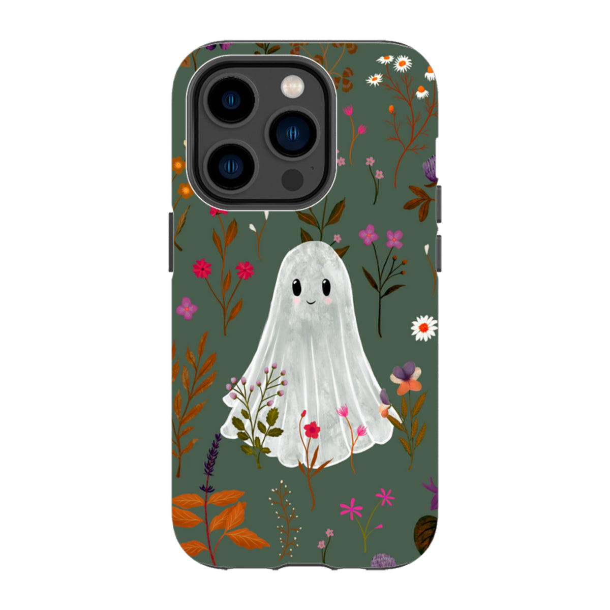 iPhone Tough Case - Ghost in the Garden - Pine Multi By Katherine Quinn