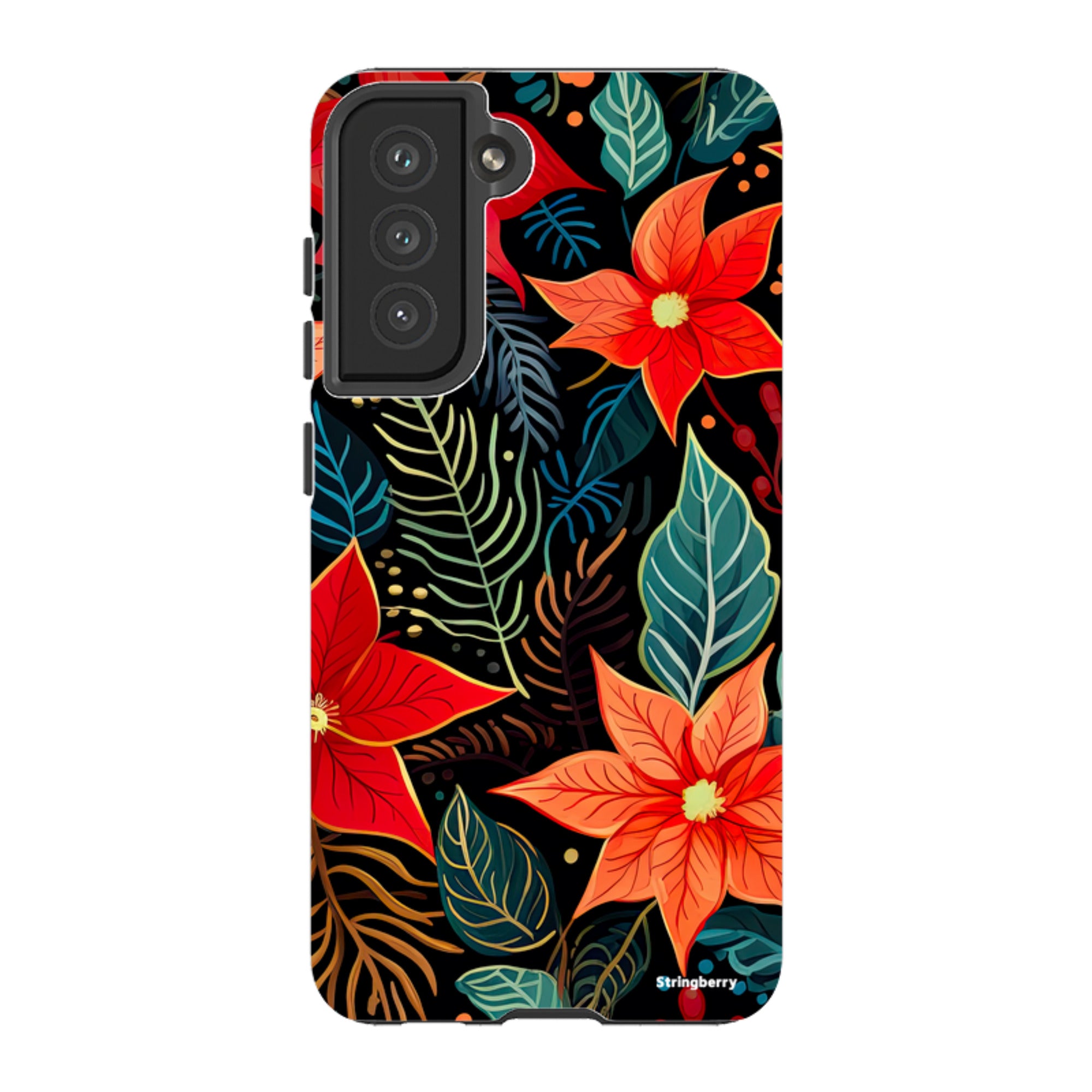 Samsung Tough Case -Red Winter Floral