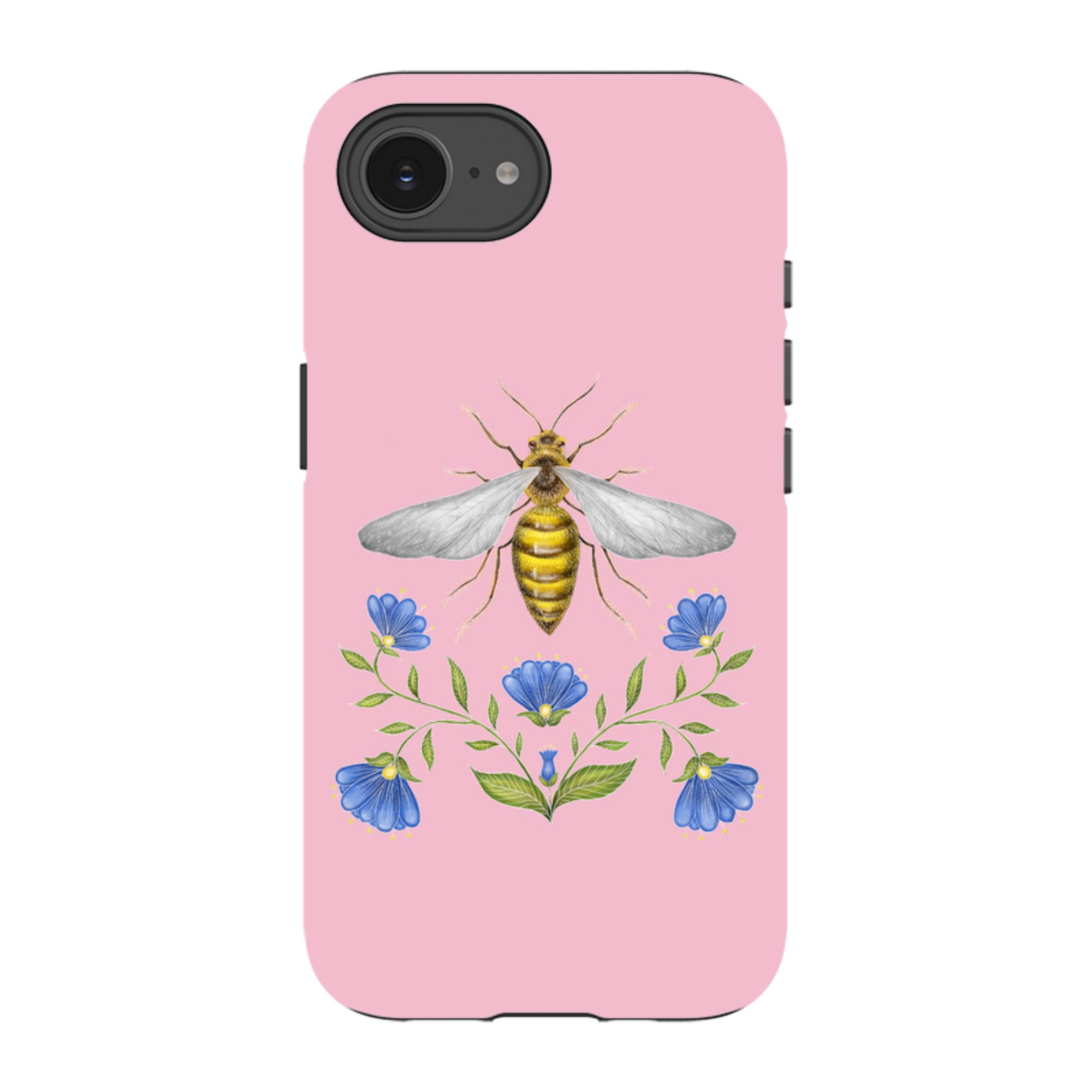 iPhone Tough Case - Wings Of Freedom Pink By Catherine Rowe