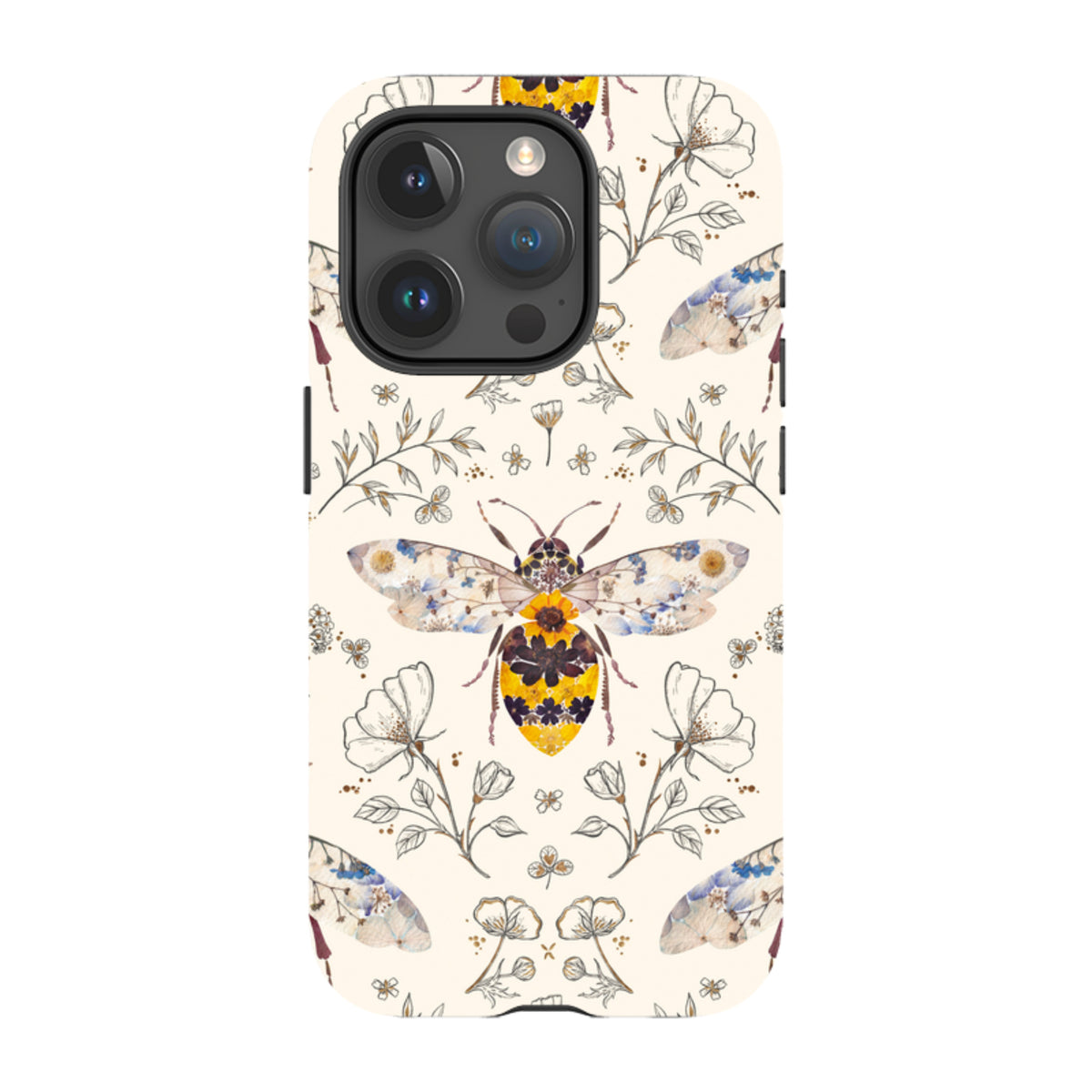iPhone Tough Case - Alabaster Bumble Bee By Helen Ahpornsiri