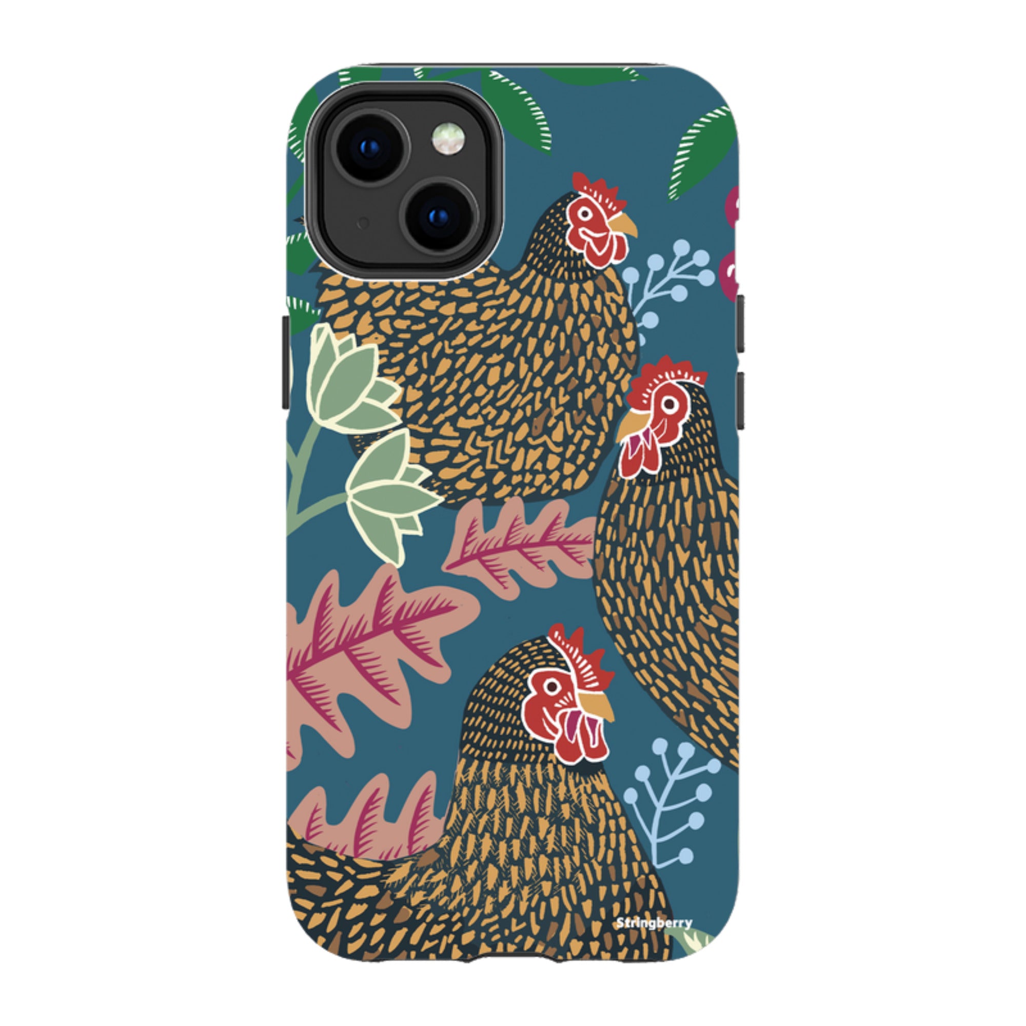 iPhone Tough Case - Three French Hens By Kate Heiss
