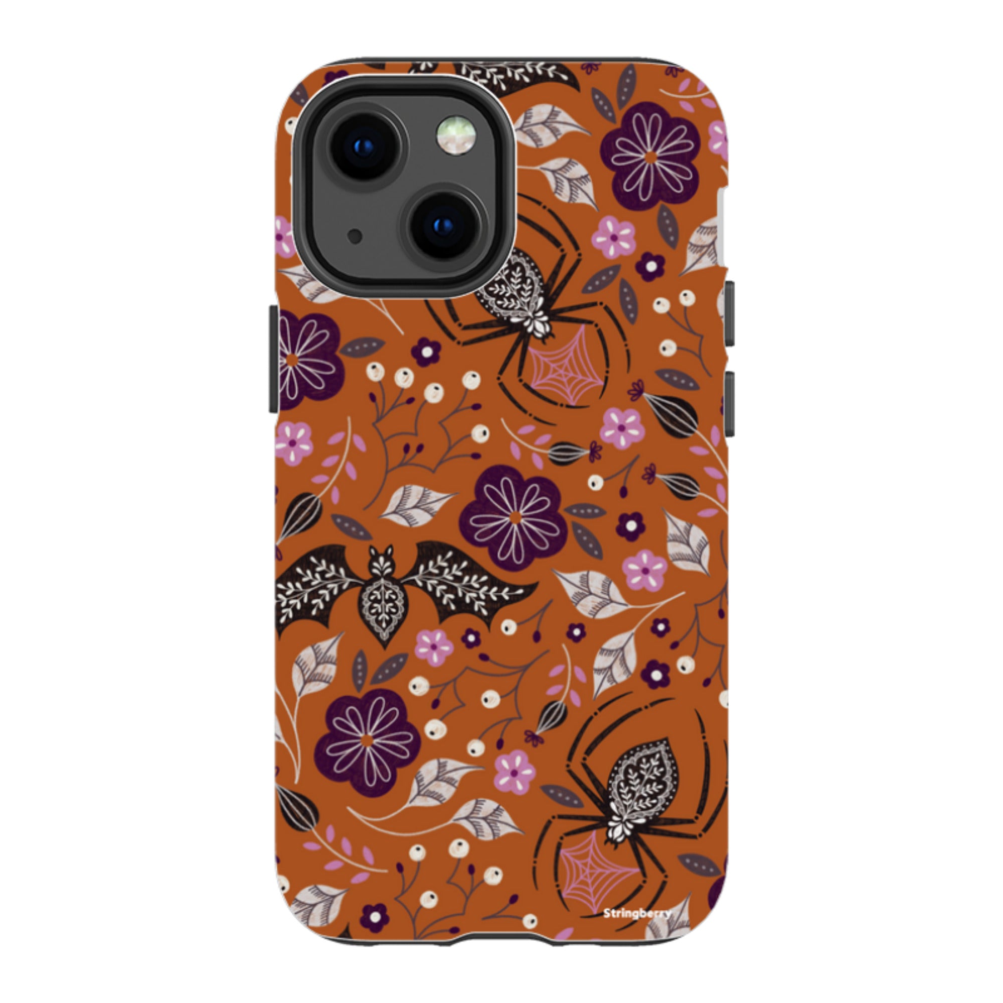 iPhone Tough Case - SpiderBat Orange By Jenny Zemanek