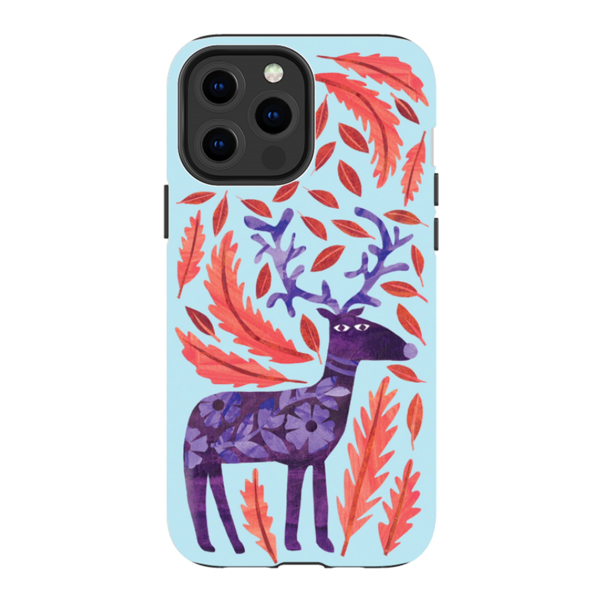 iPhone Tough Case - Purple Reindeer By Tracey English