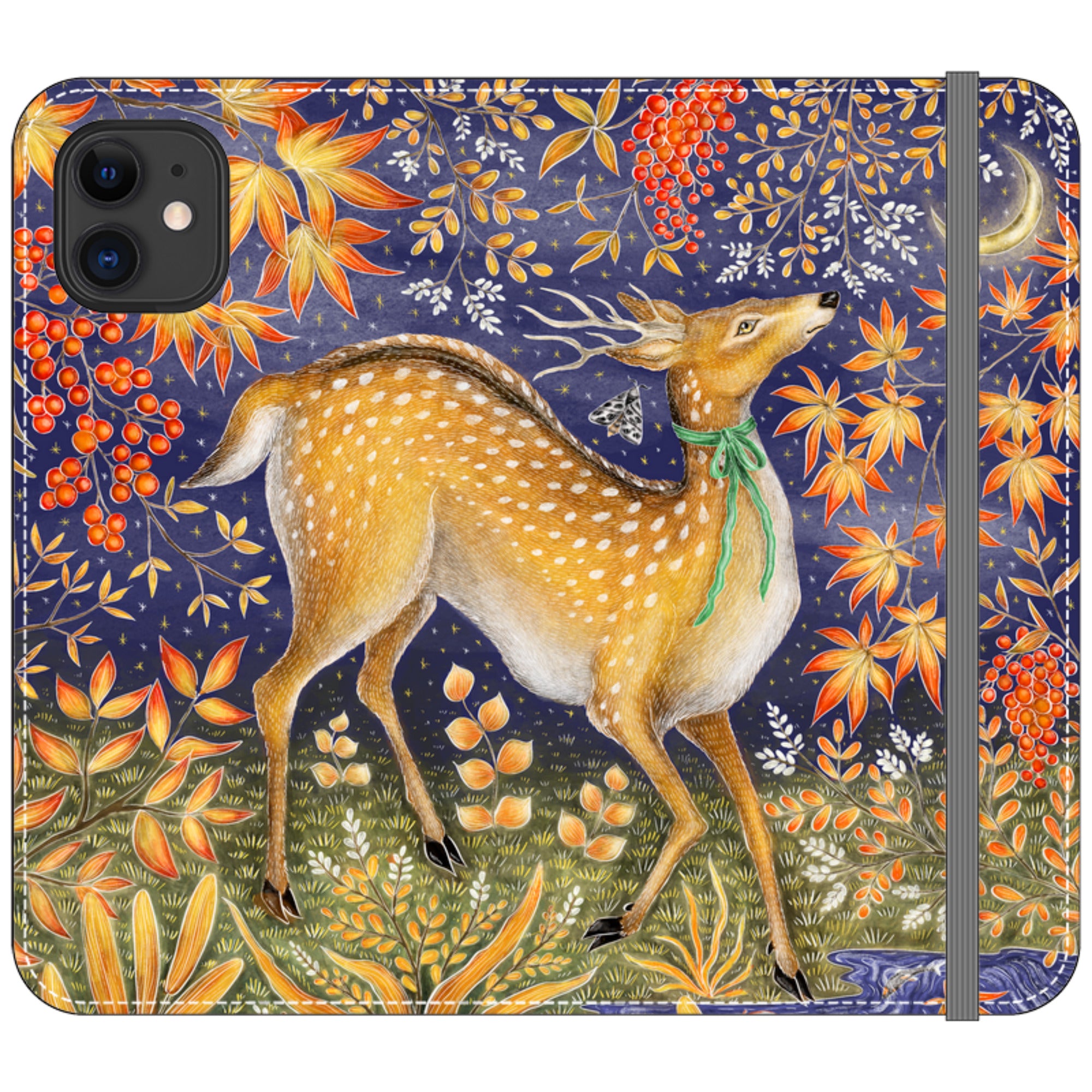 Autumn Deer Wallet Case By Catherine Rowe