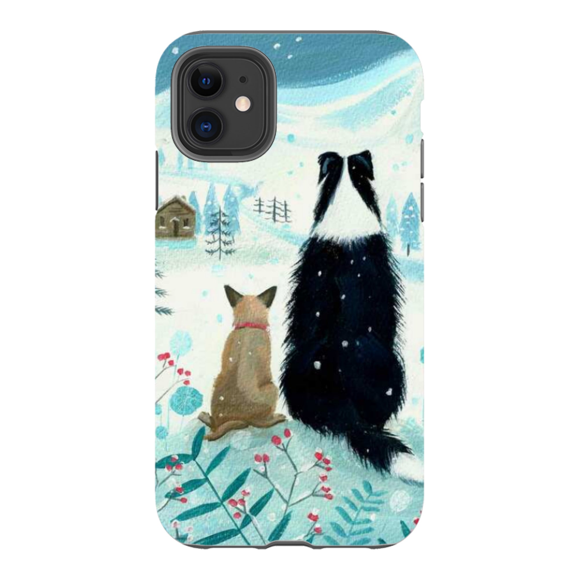 iPhone Tough Case - Dogs Xmas By Mary Stubberfield