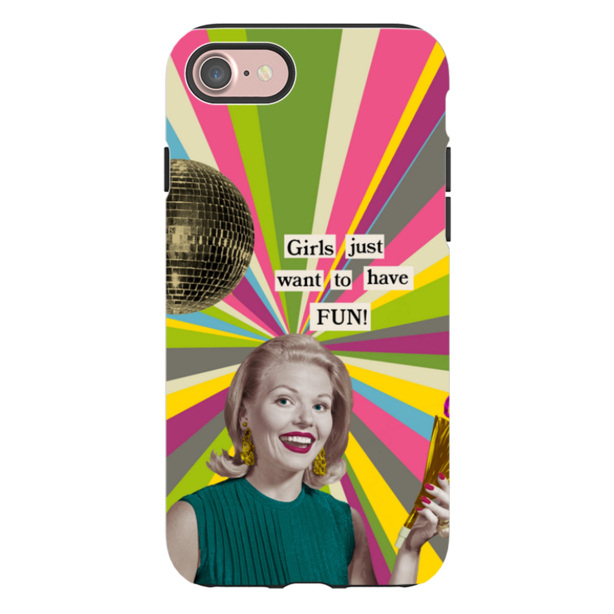 iPhone Tough Case - Girls want to have fun By Clare Jordan