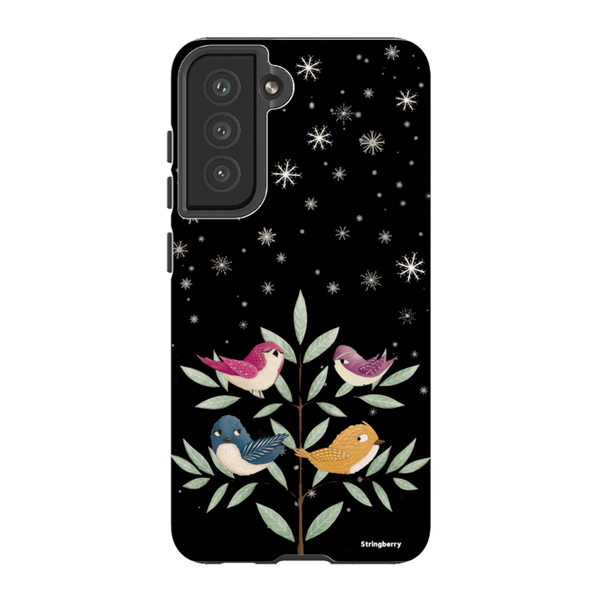 Samsung Tough Case - Garden Birds Black By Maja Lindberg