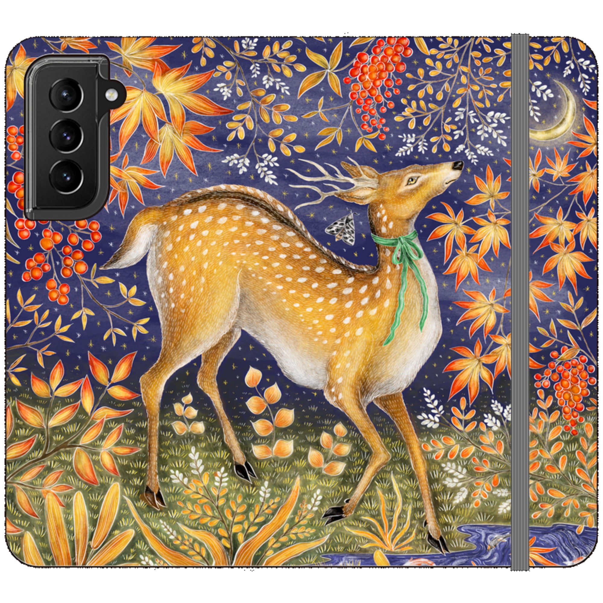 Autumn Deer Wallet Case By Catherine Rowe