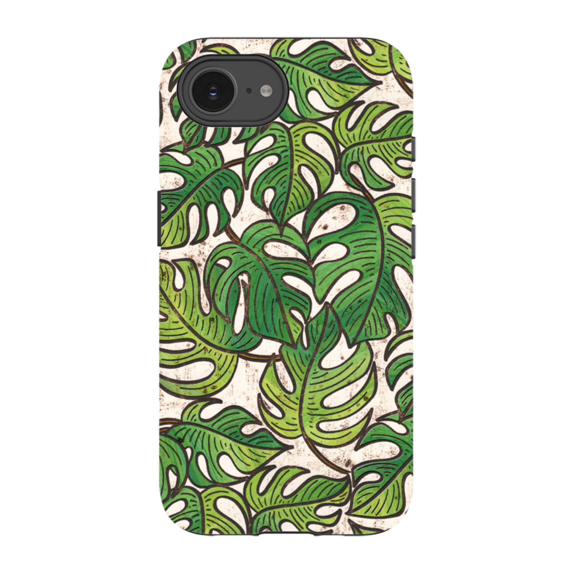iPhone Tough Case - Green Floral 1 By Amelia Bowman