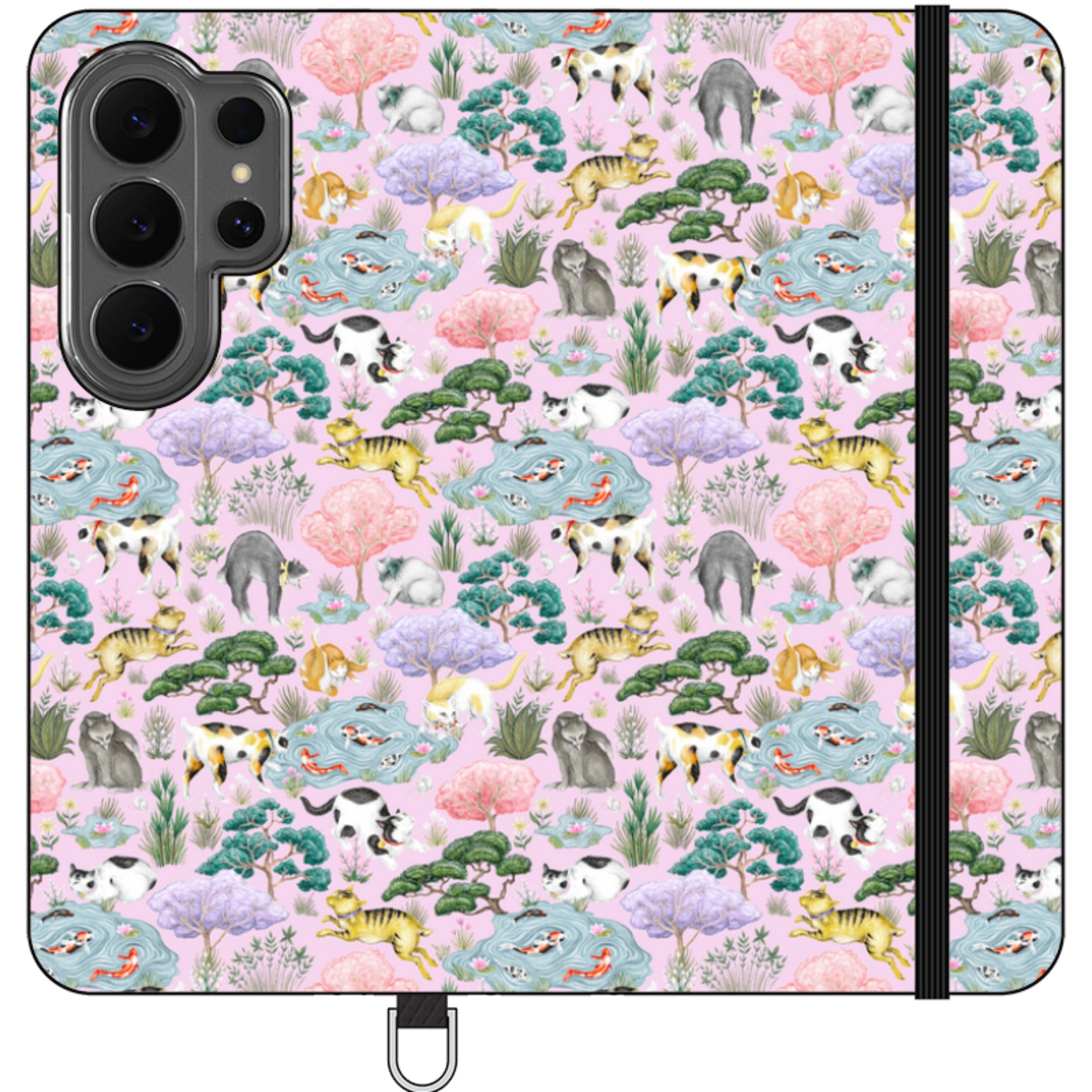 Cat Garden Wallet Case By Catherine Rowe