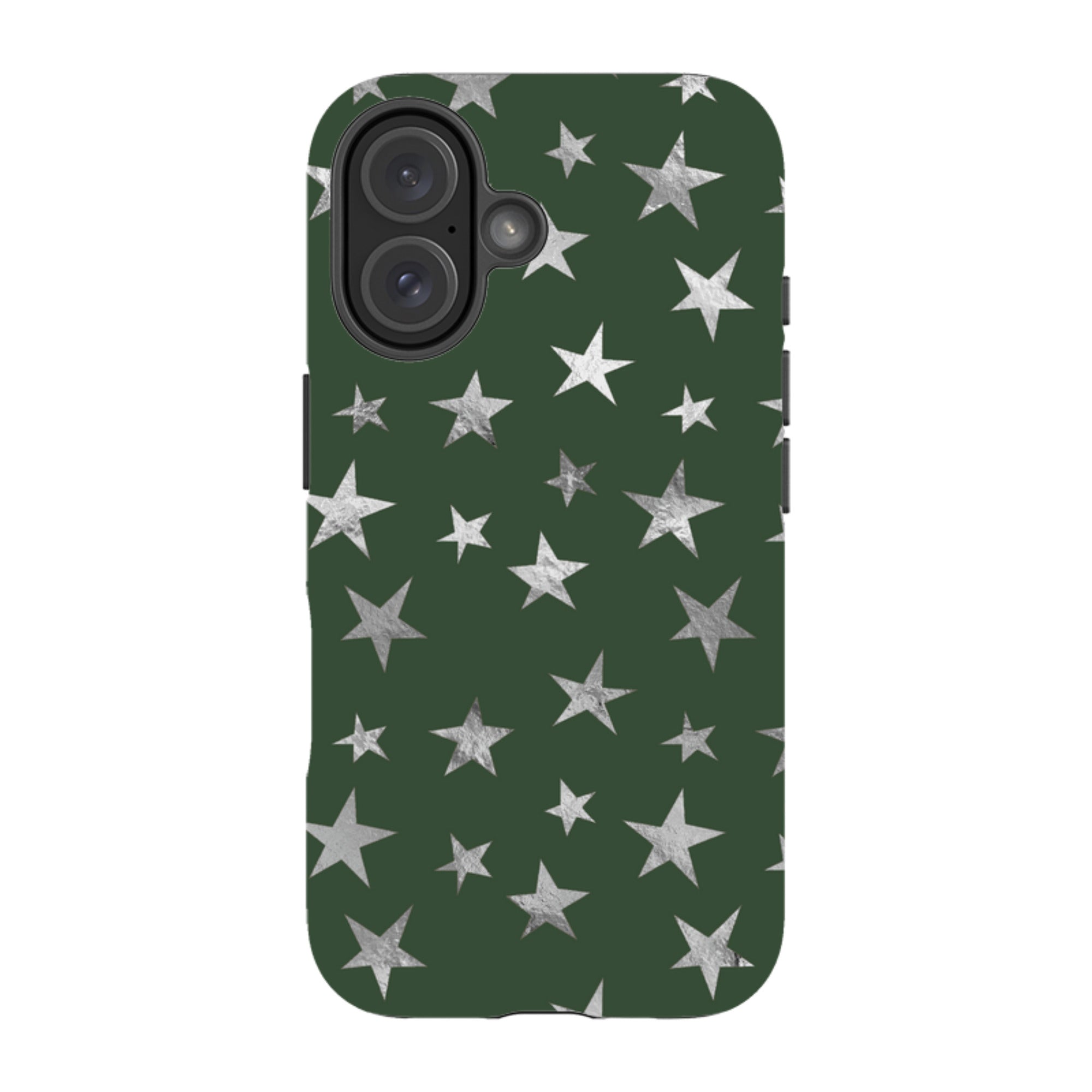 iPhone MagSafe Tough Case - Green and Silver Stars