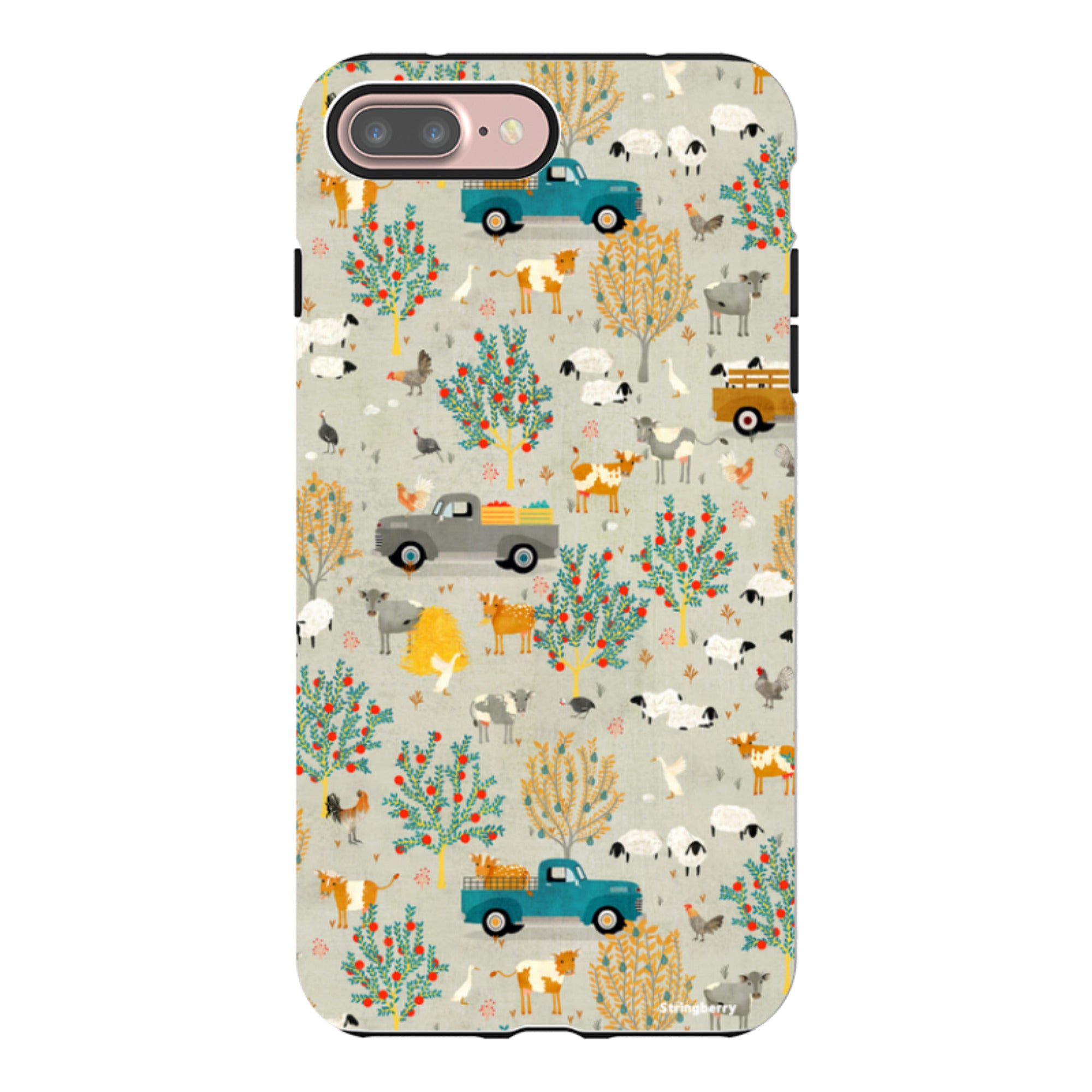 iPhone Tough Case - Farm Life Grey By Katherine Quinn