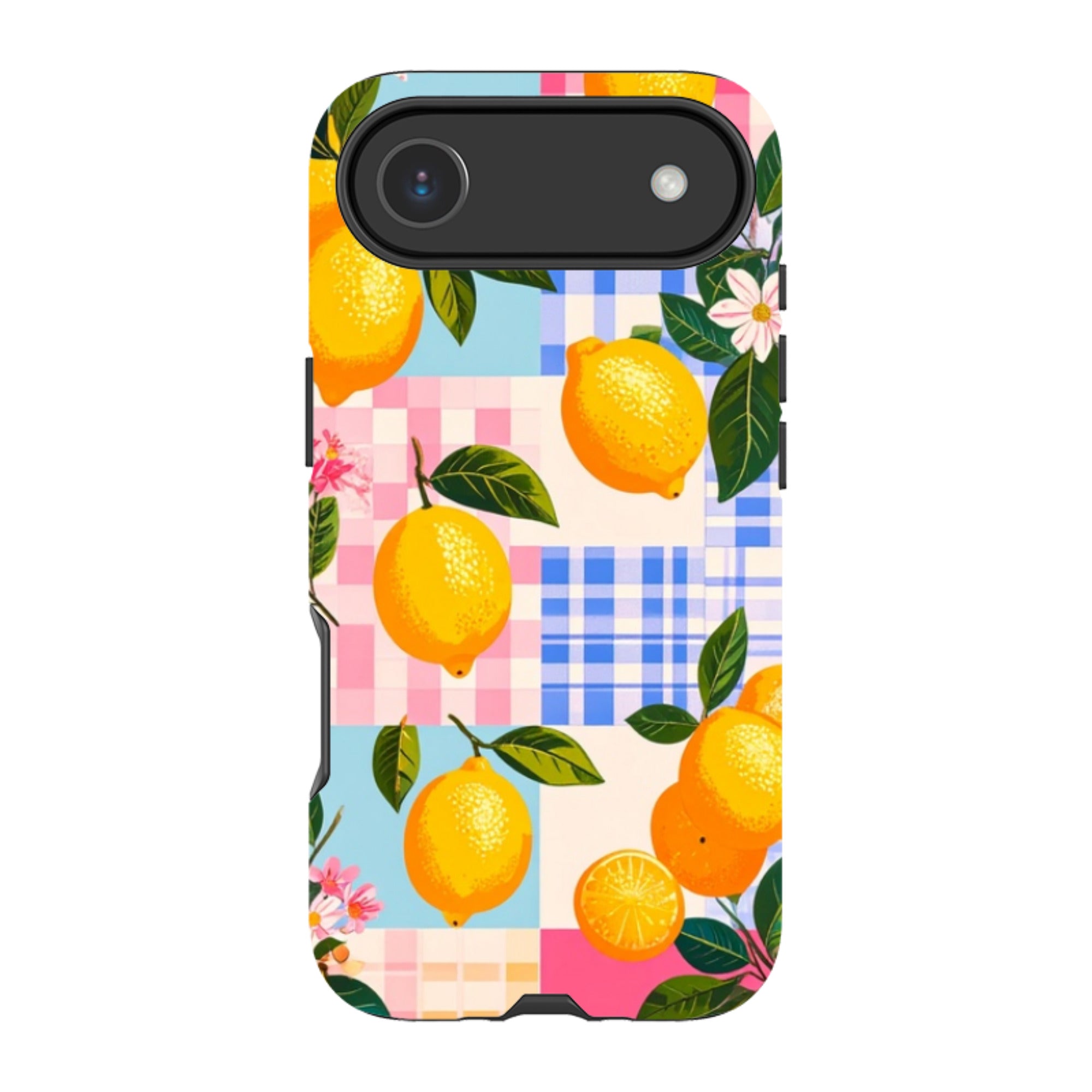 iPhone Tough Case - Lemons and Checks